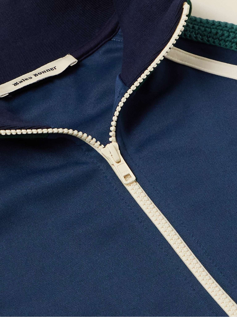 Kola Crochet-Trimmed Jersey Track Jacket 5