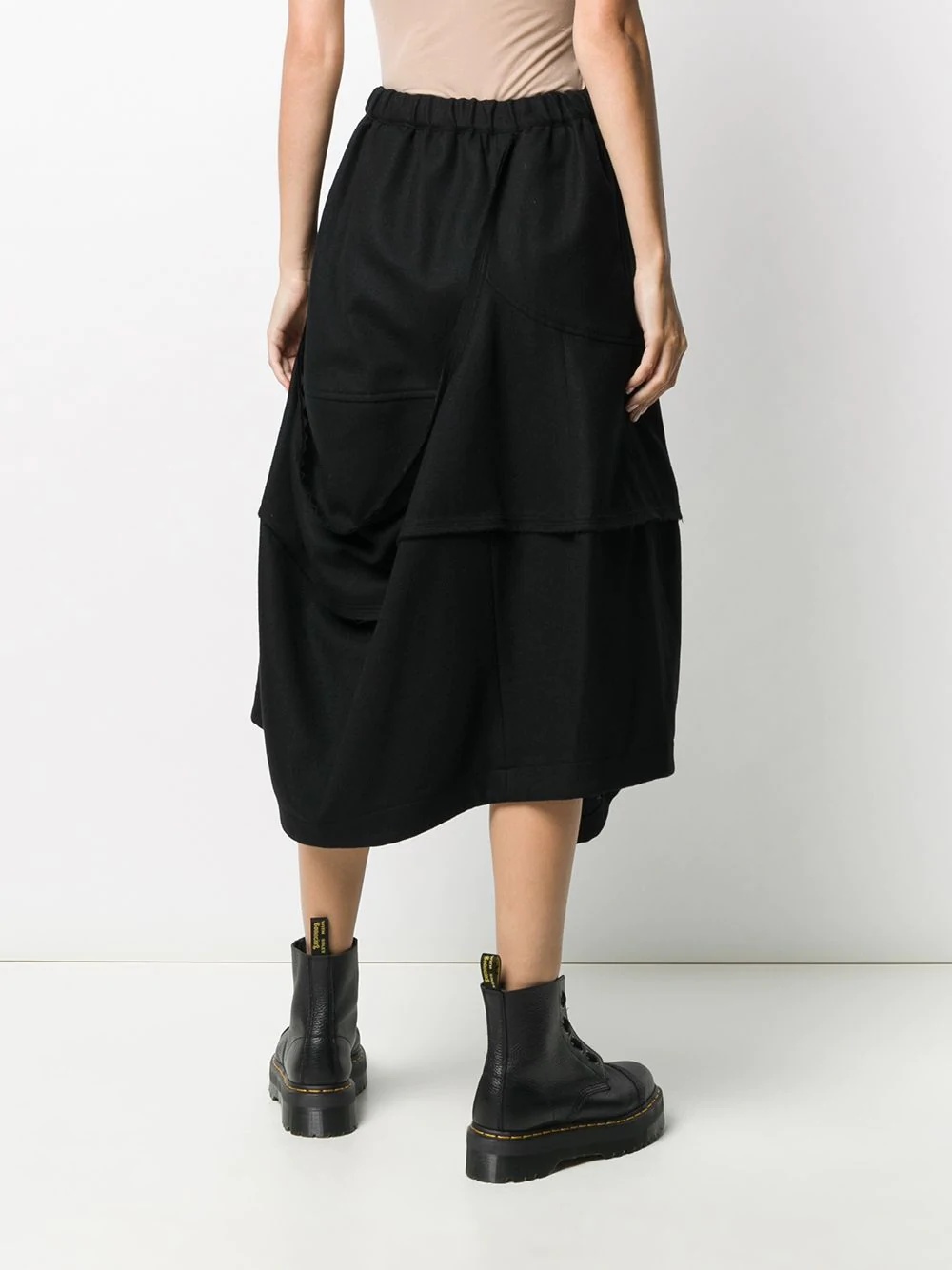 high waisted draped skirt - 4