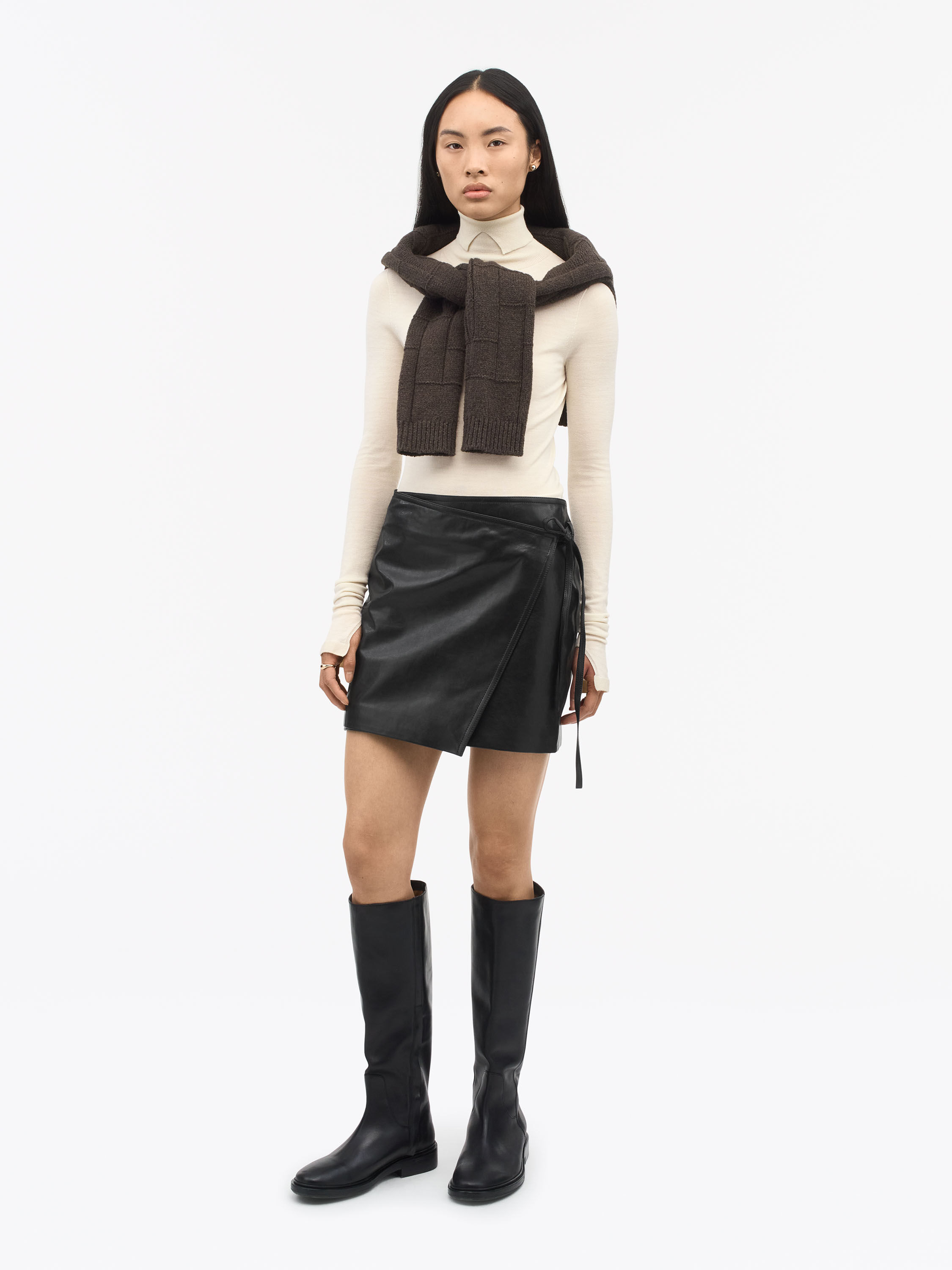 Darla Mini Leather Skirt - 2