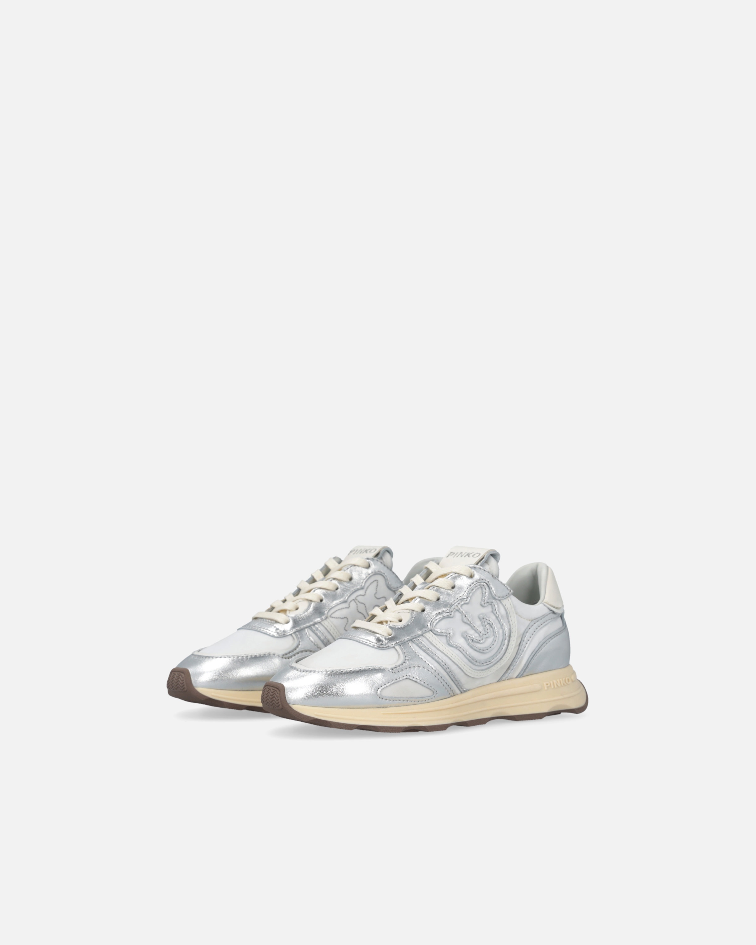 LOGO SNEAKERS WITH SILVER DETAILS - 6