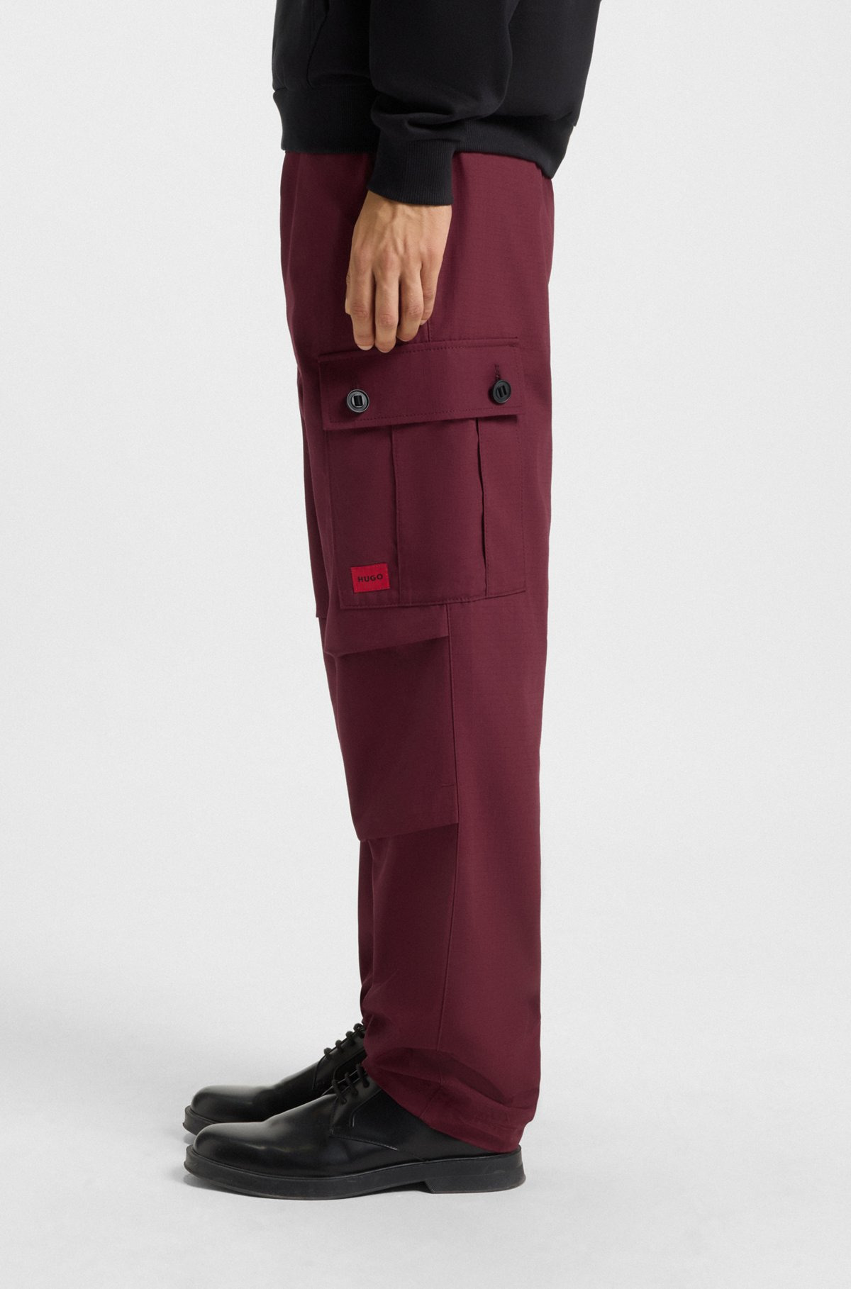 REGULAR-FIT CARGO TROUSERS IN RIPSTOP COTTON - 5