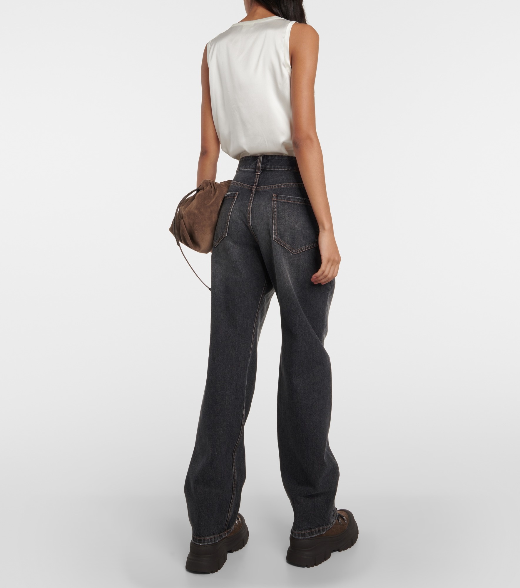 Mid-rise straight jeans - 3