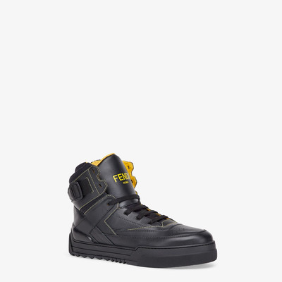 FENDI Black leather high-tops outlook