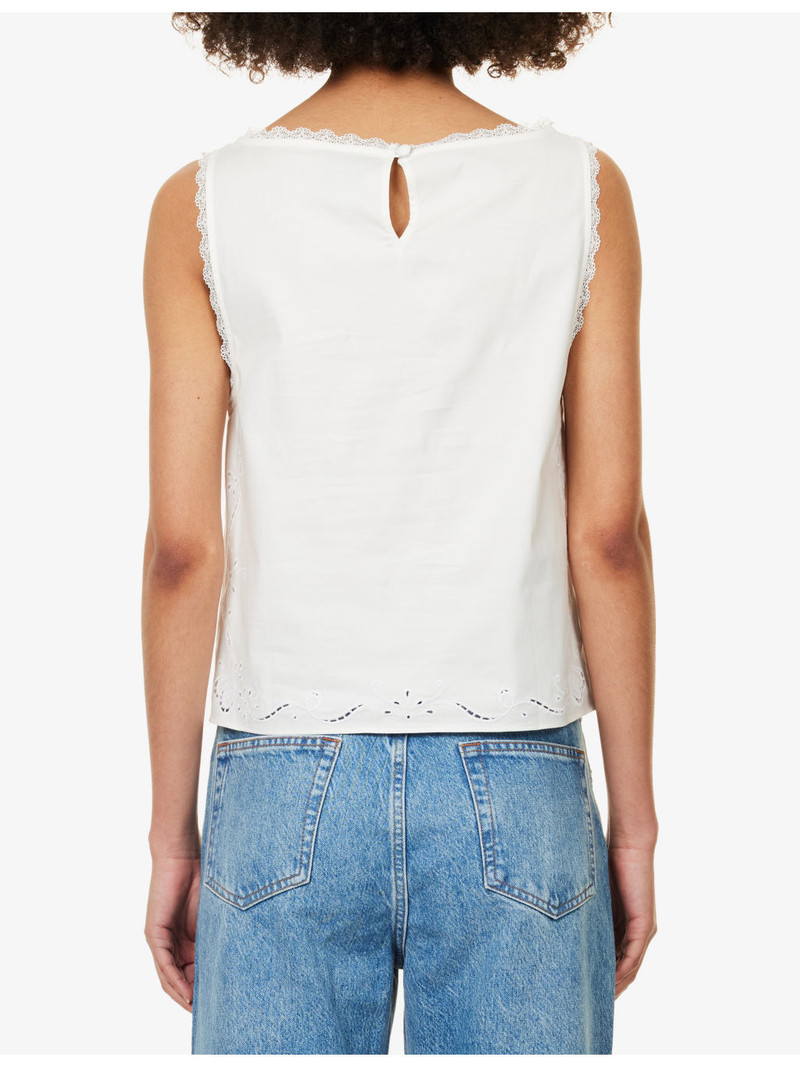 Fiorella Embroidered Cotton Top 4