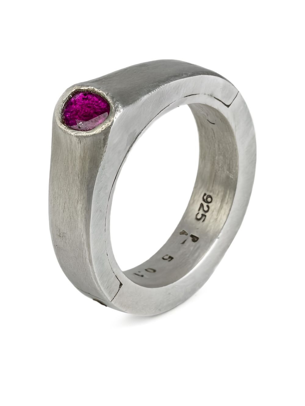 Stigma ruby-set silver ring - 3