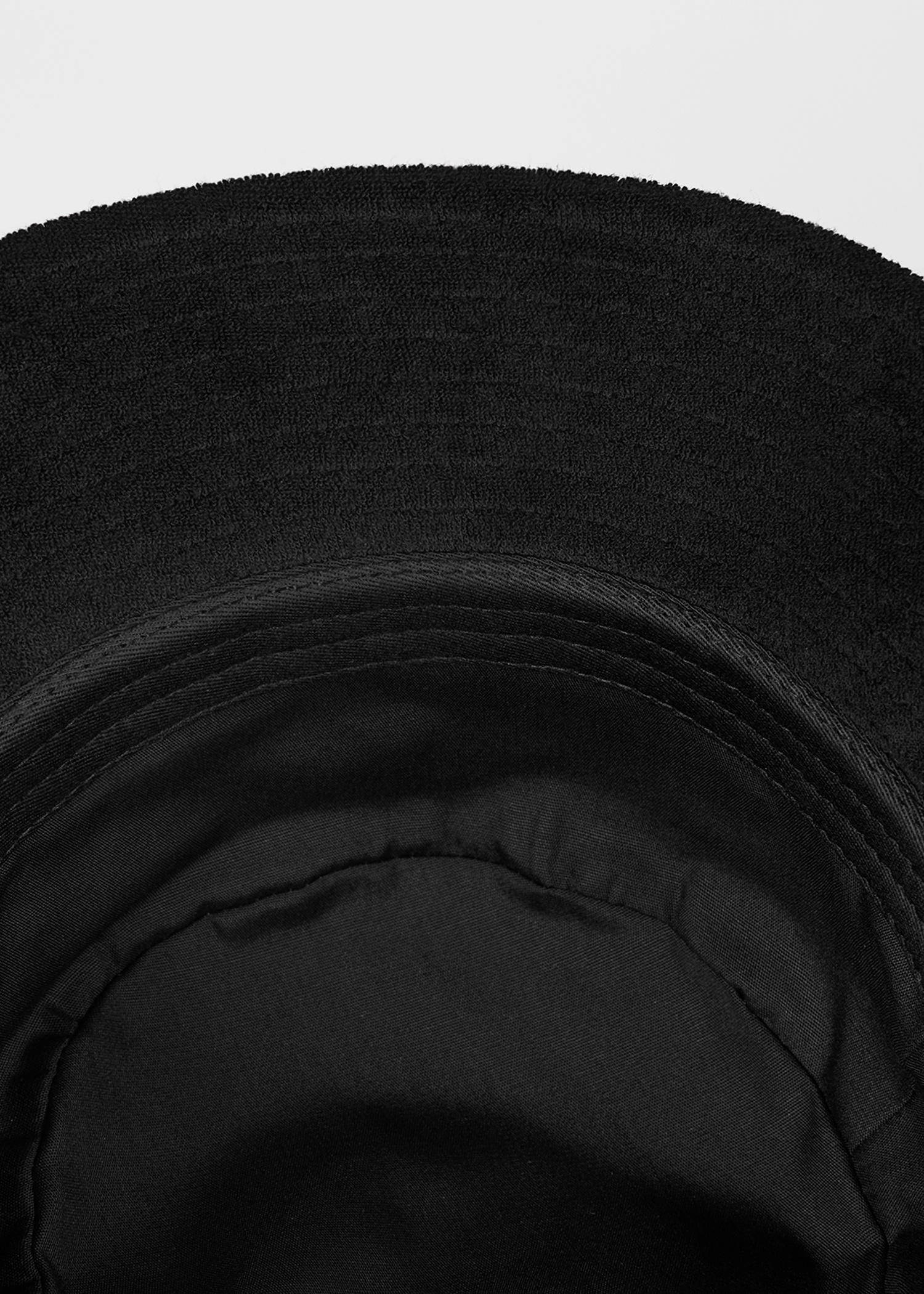 Black Cotton-Blend Towelling Bucket Hat - 4