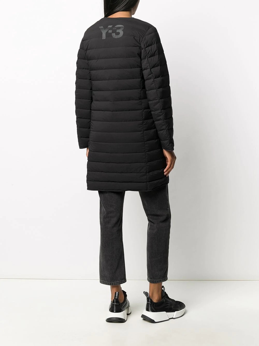 v-neck puffer jacket - 4