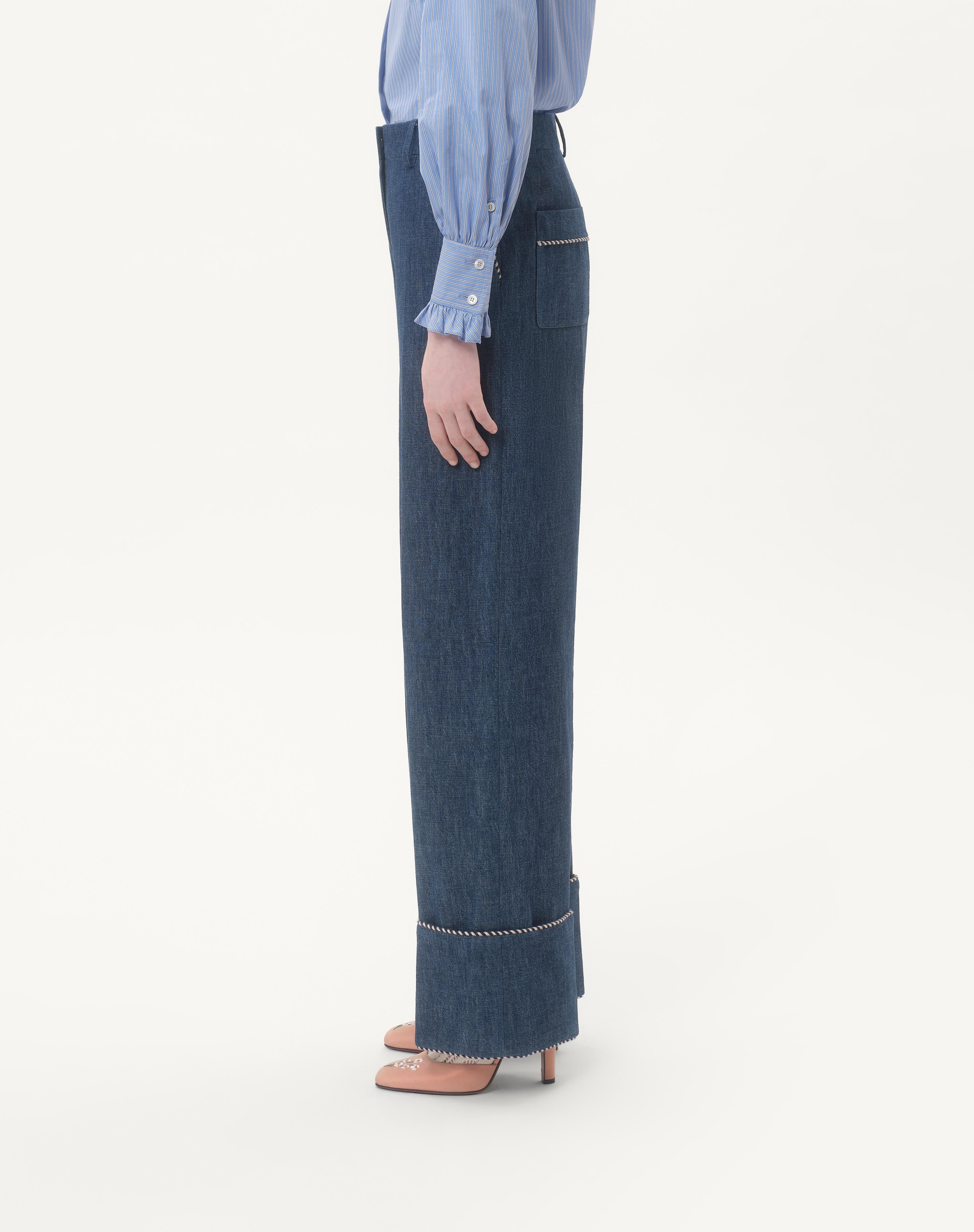DENIM CHAMBRAY PANTS - 4