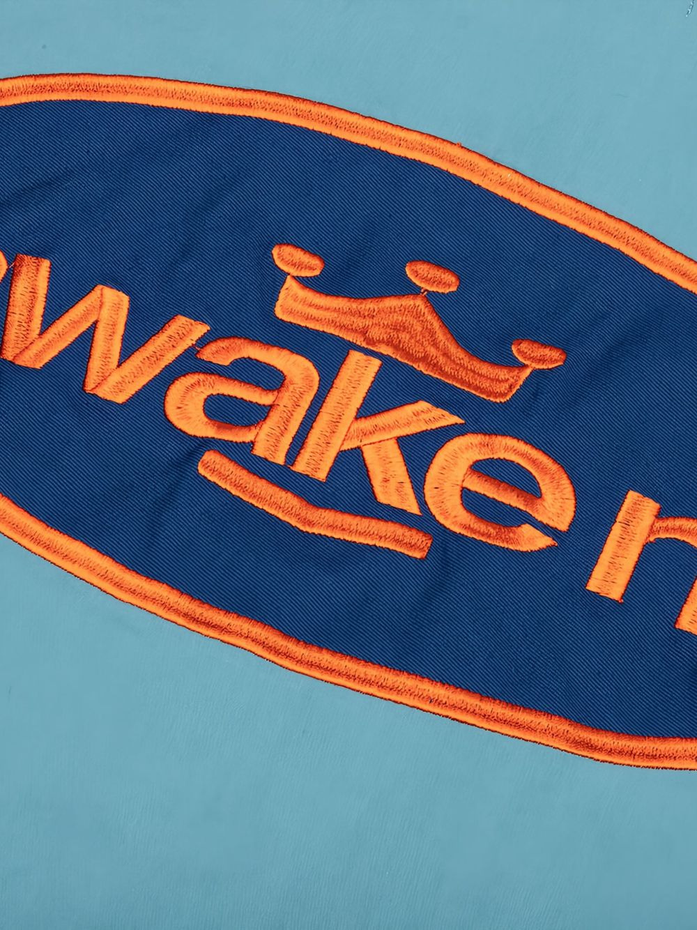 logo-patch twill jacket - 4