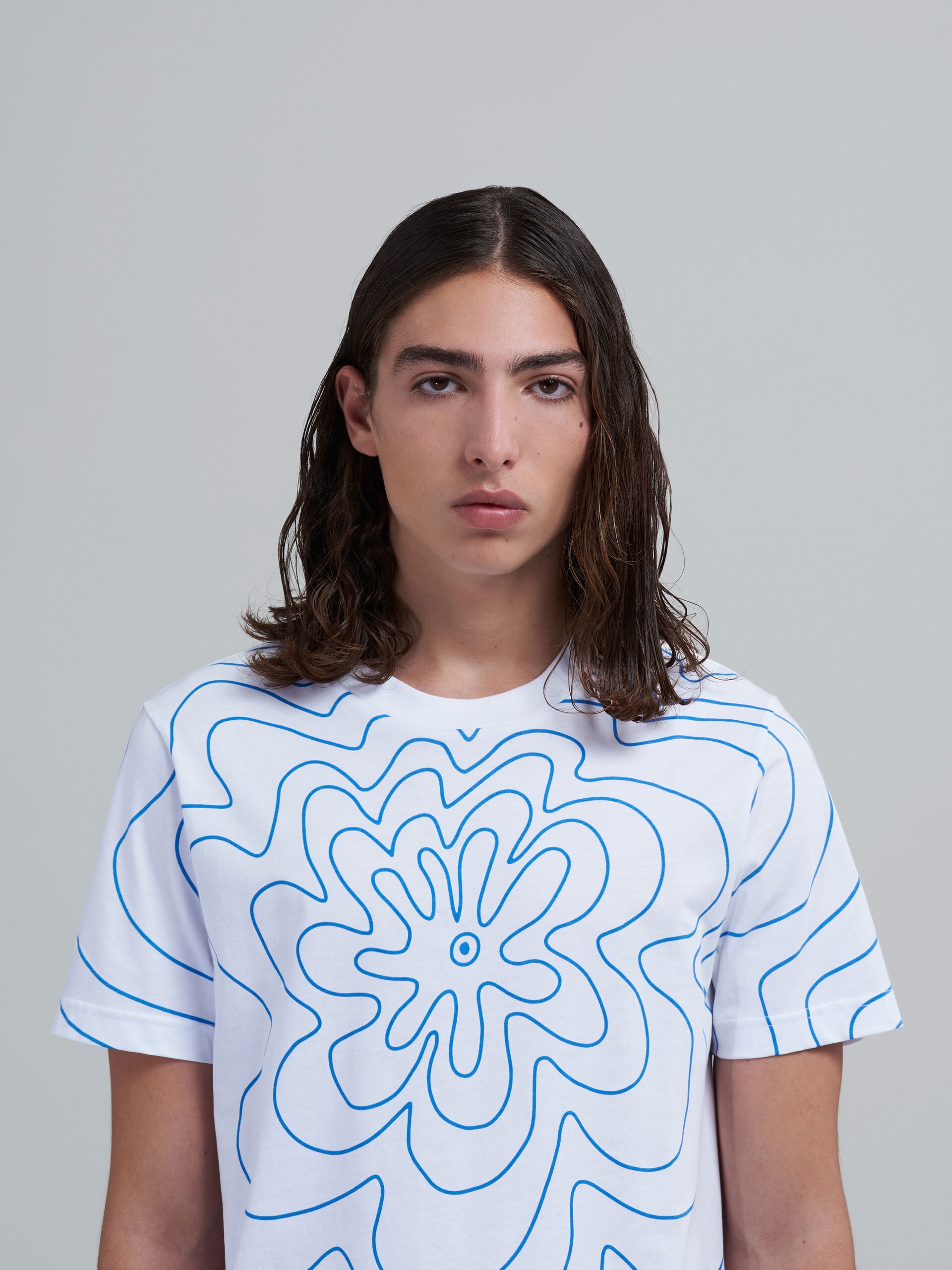 VIBRATING FLOWER PRINT BIO JERSEY T-SHIRT - 4