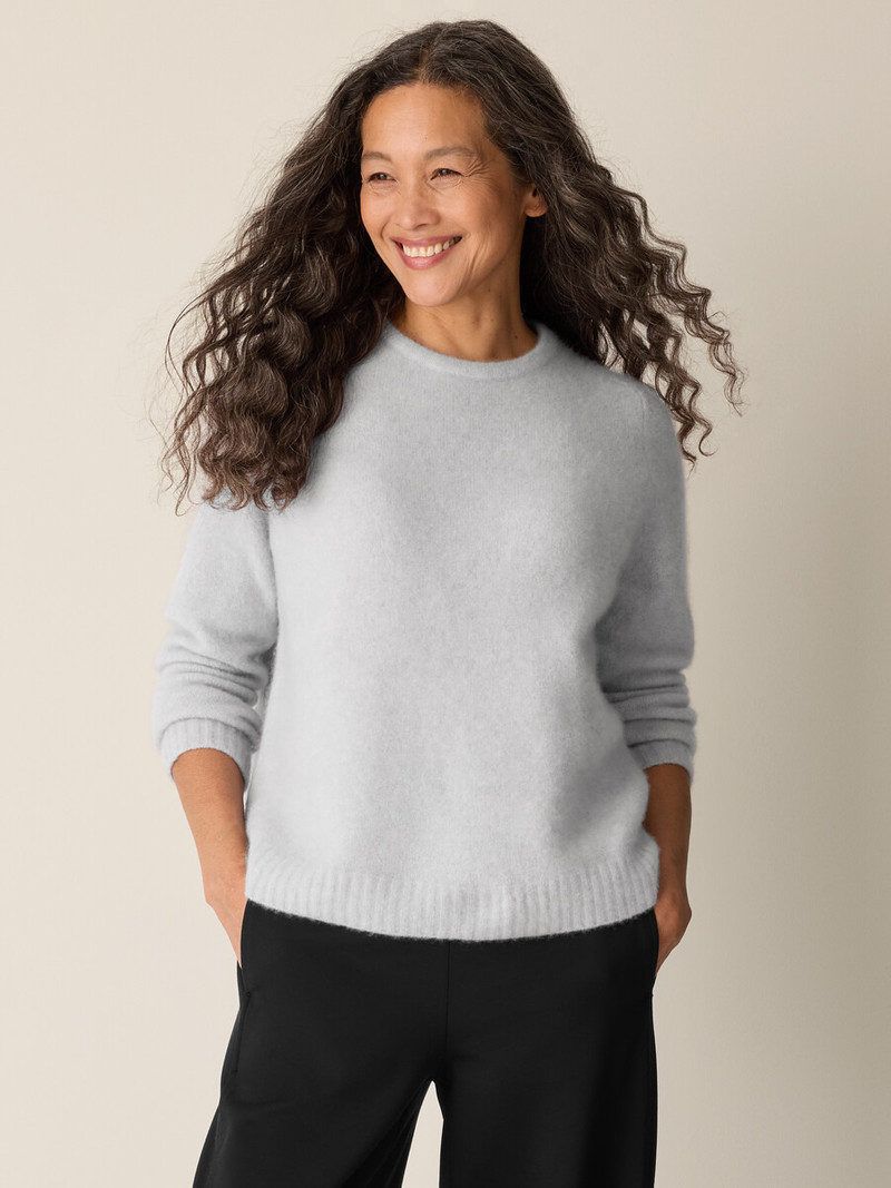 EILEEN FISHER Cashmere Silk Boucle Bliss Crew Neck Top outlook
