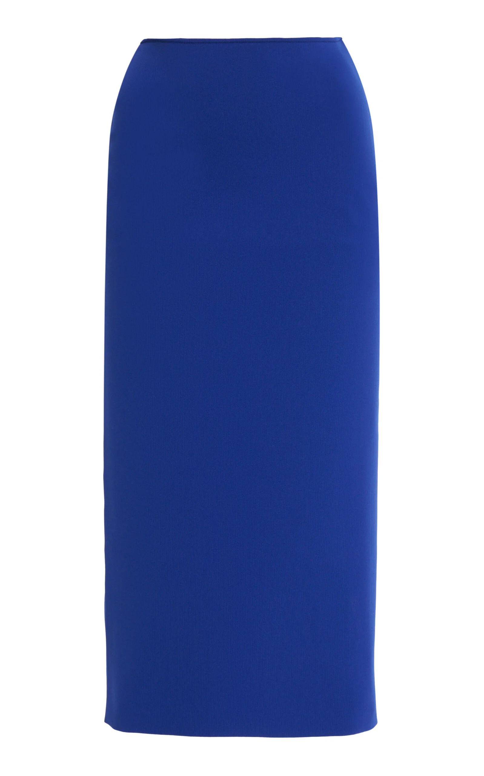 Straight Knit Midi Skirt blue - 1