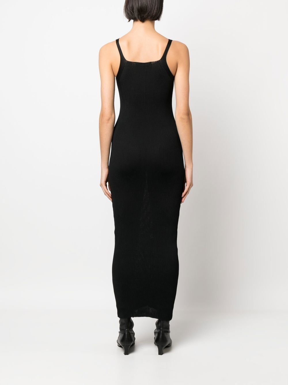 V-neck ribbed-knit dress - 4