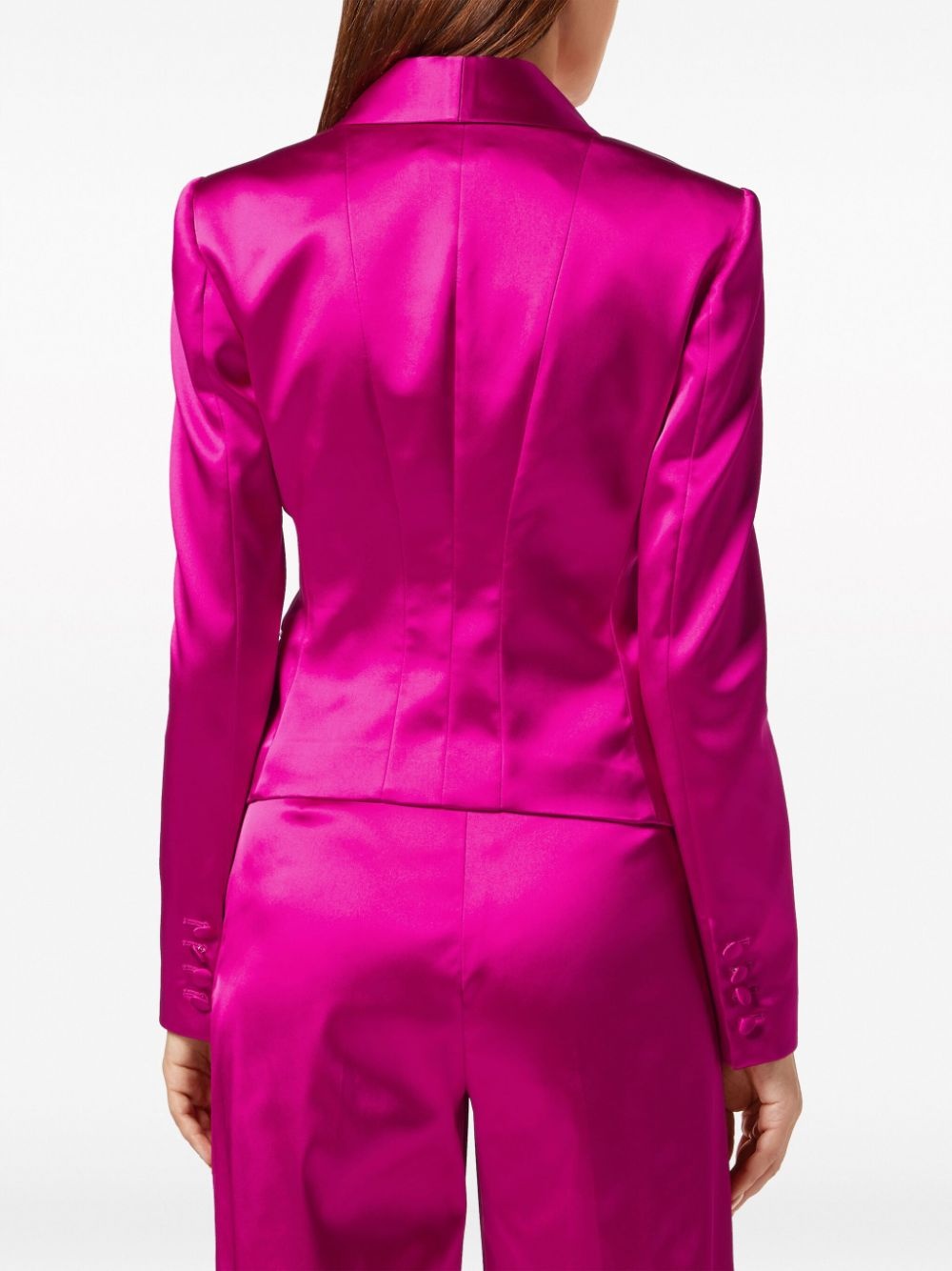 Sartorial single-breasted satin blazer - 4