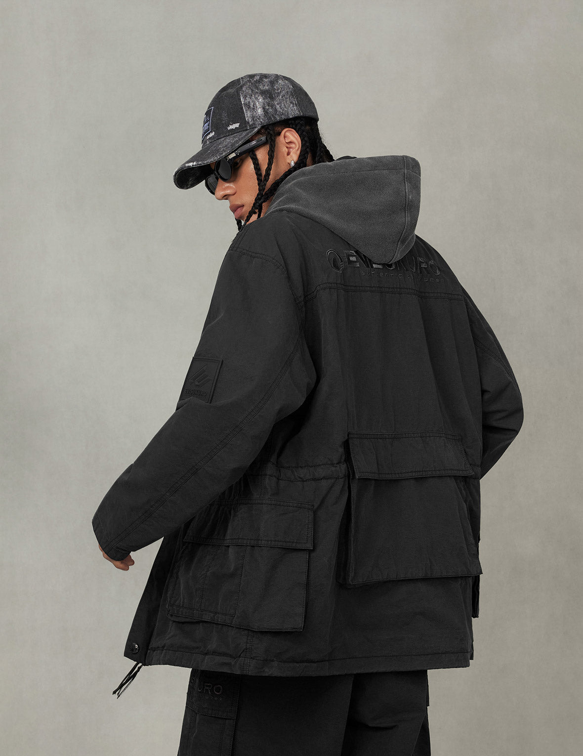 EVISUKURO Embroidery and Bio-washed Relax Fit Jacket - 10