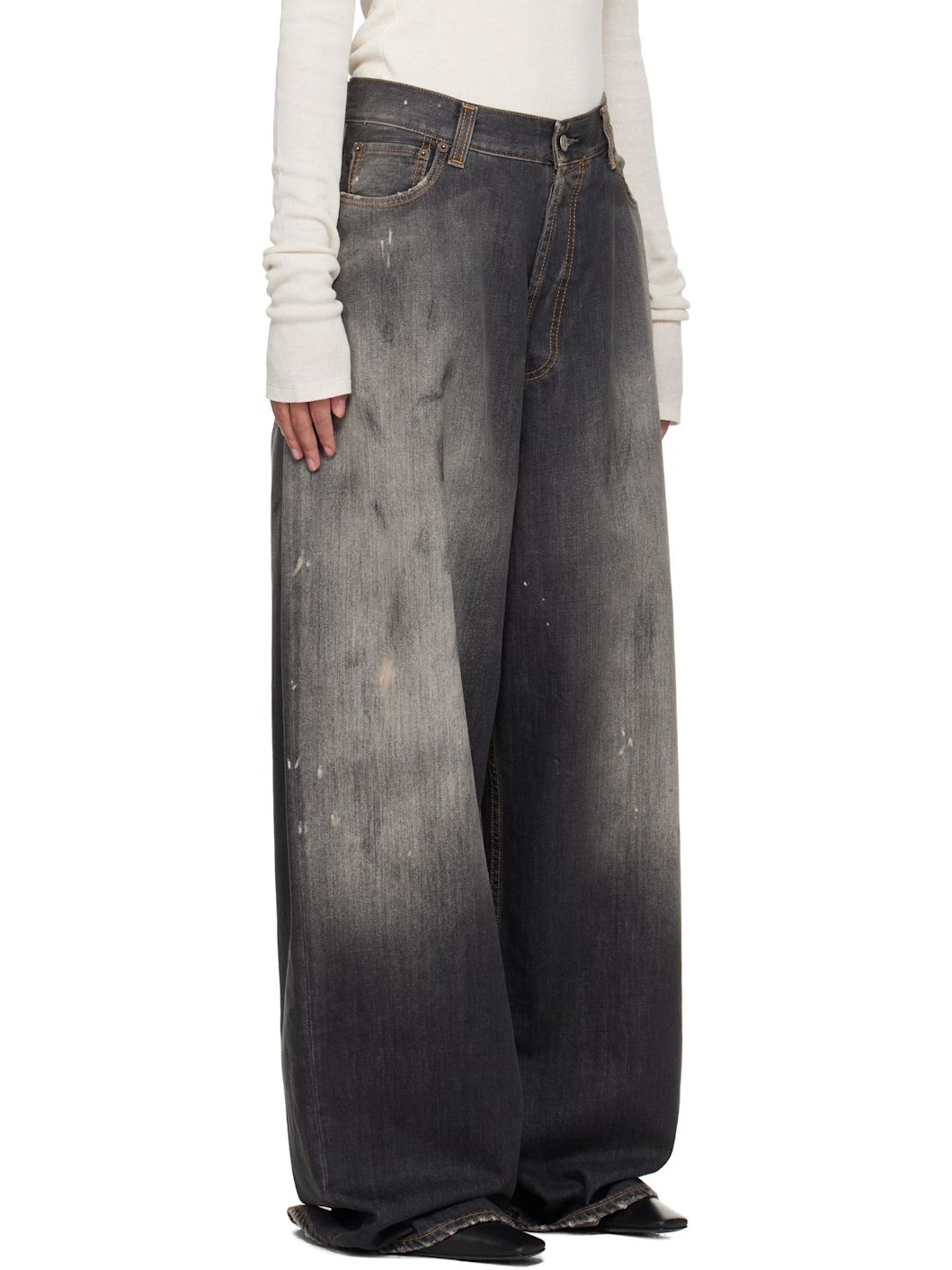 Black Super Baggy Fit 2023F Jeans - 2