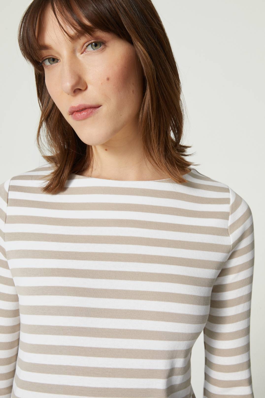 LOUNA LONGSLEEVE IN BEIGE/OFF-WHITE - 4