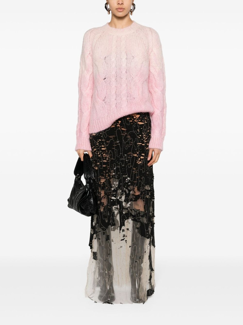 Maison Margiela ombrÃ© cable-knit jumper outlook