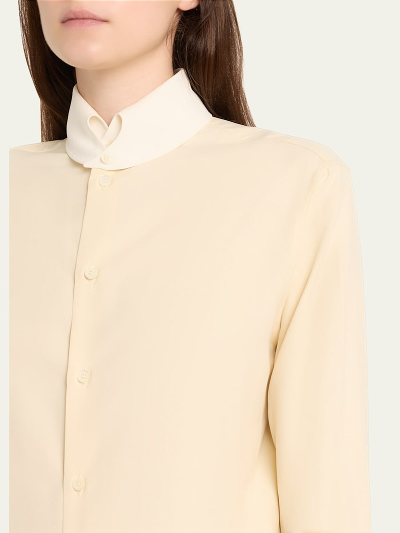 Loro Piana Thea Dylan-Collar Silk Shirt outlook