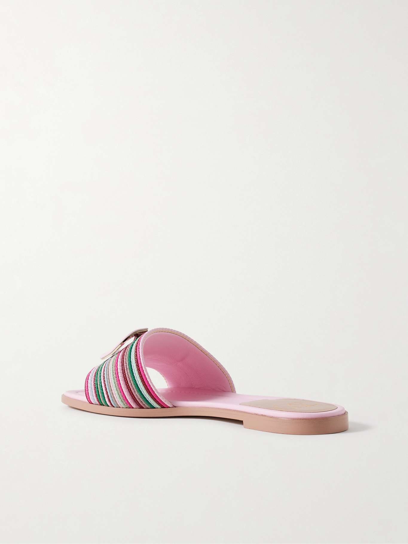 VLOGO leather slides - 4