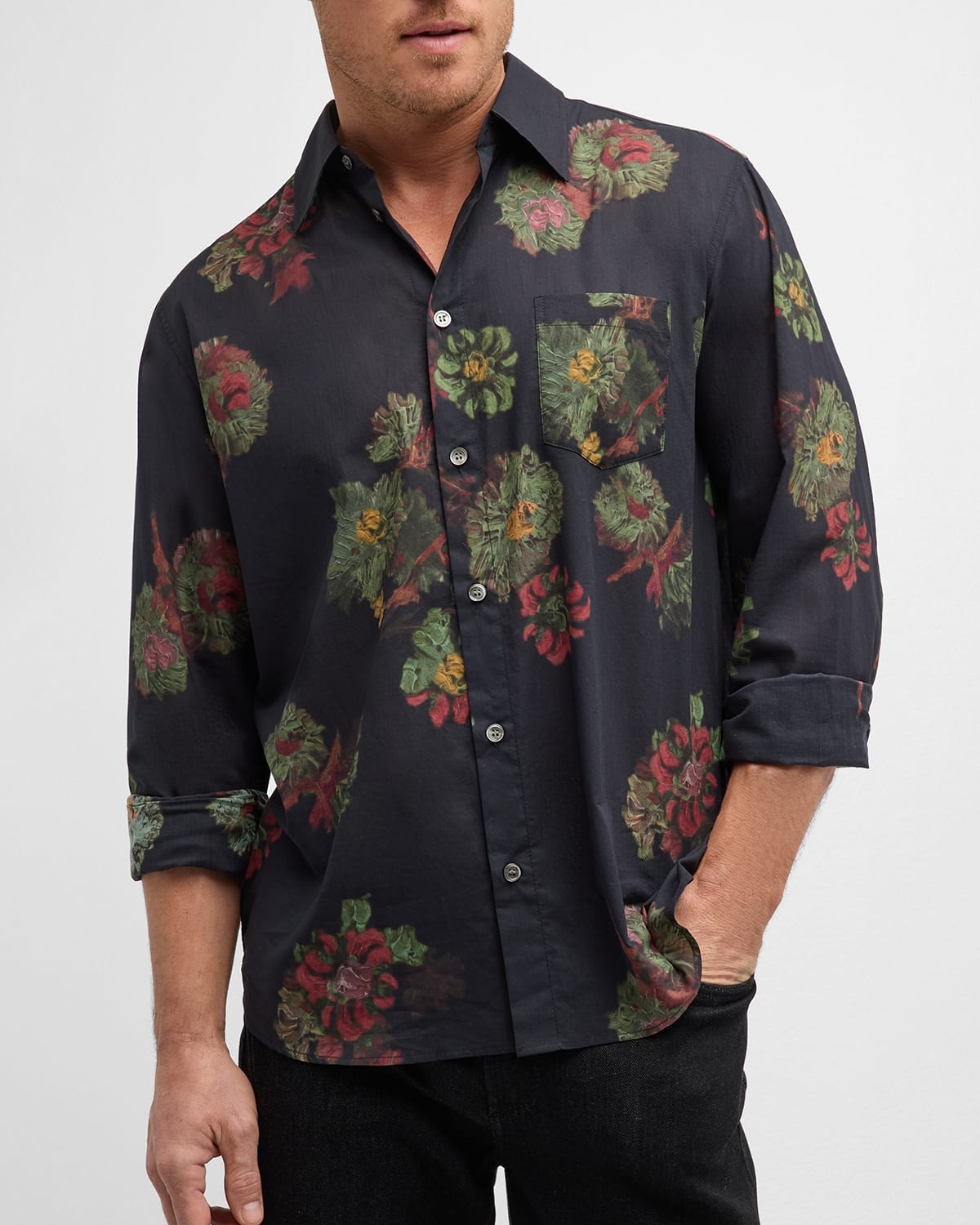 Men's Cloak Forest Floral Button-Down Shirt - 6