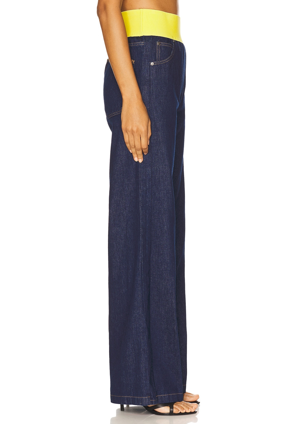 Waistband Wide Leg Jean - 2