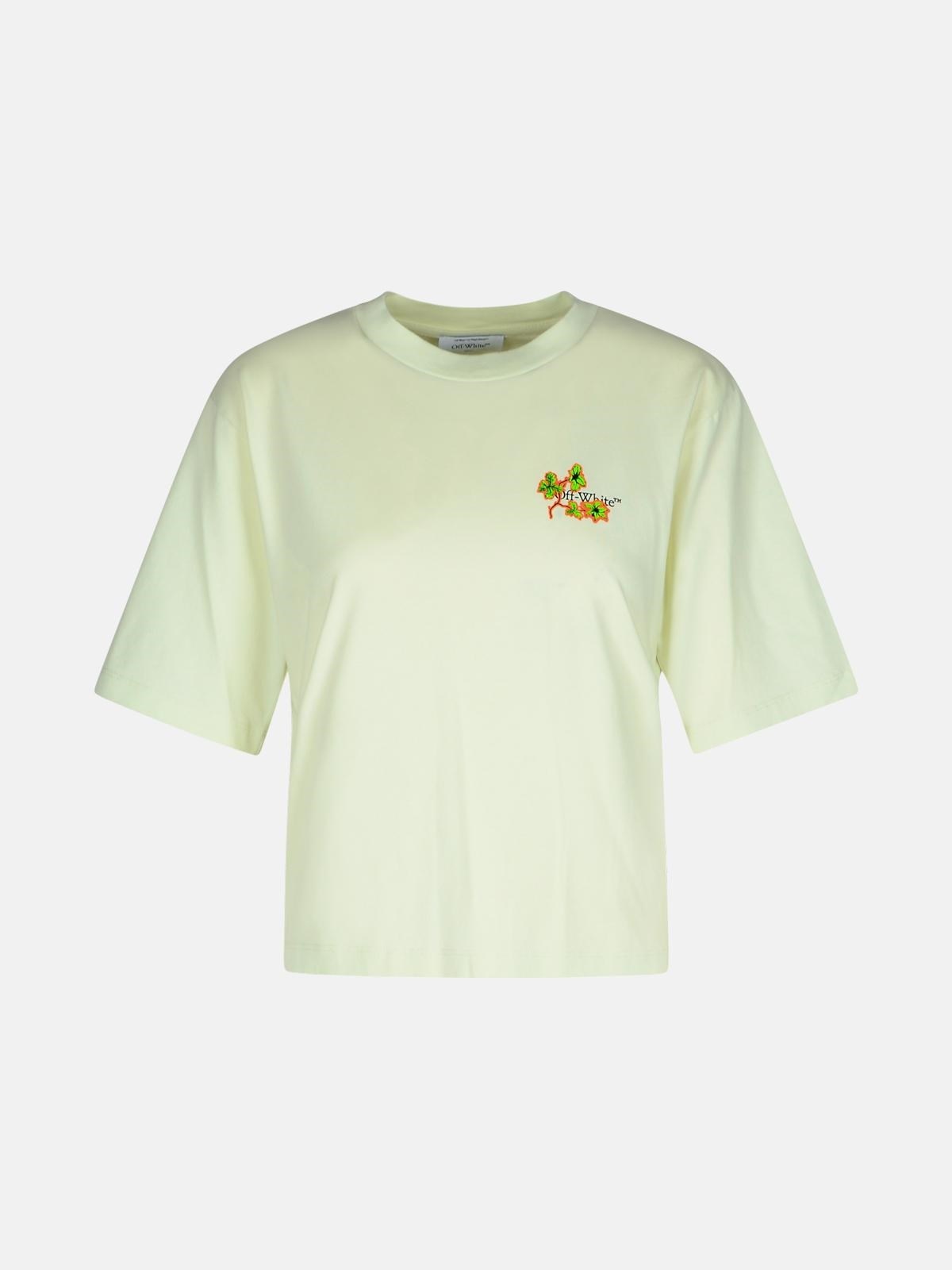 'RAMAGE FLOWER' GREEN COTTON T-SHIRT - 1