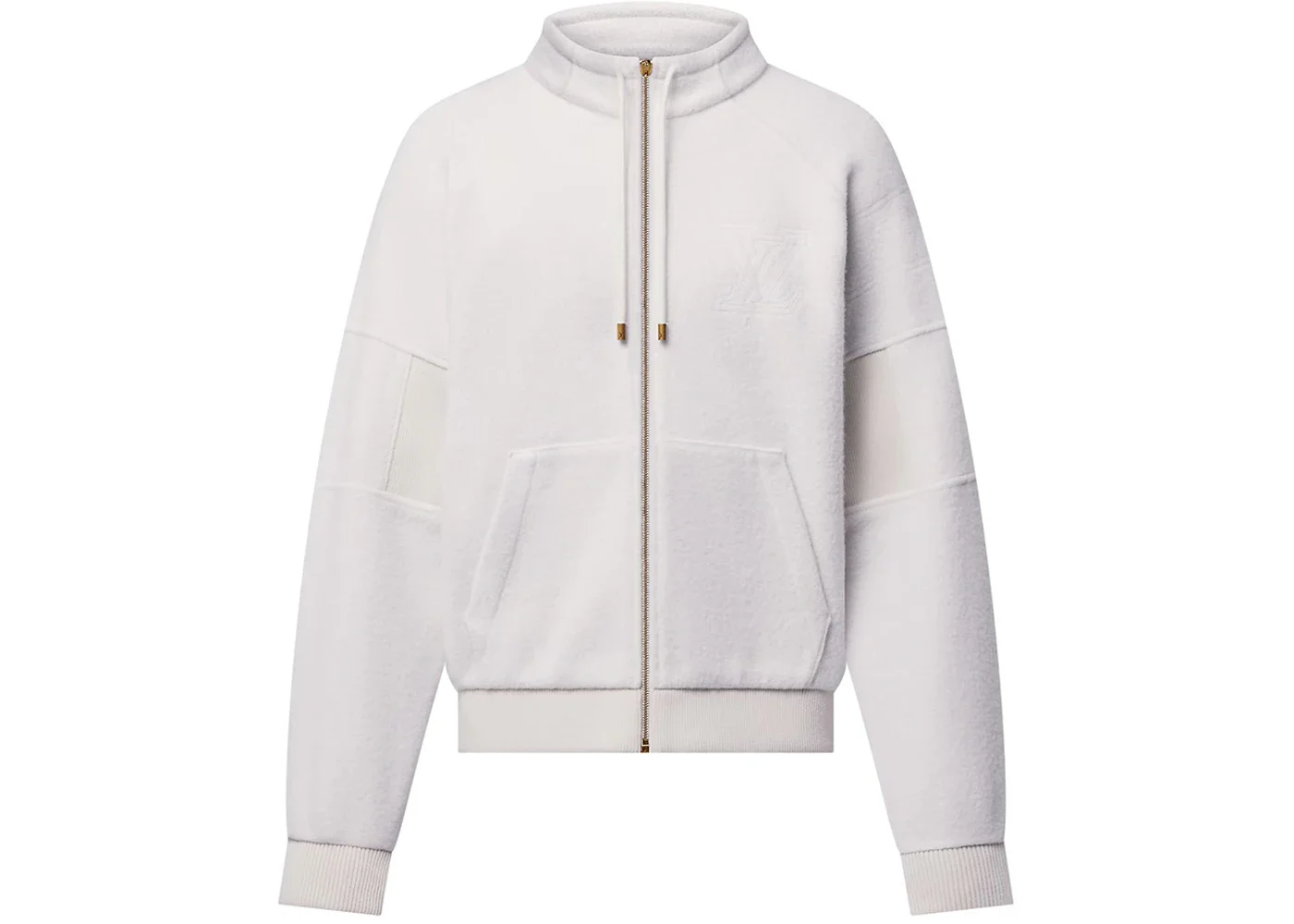 Louis Vuitton Quilted Textured Wool Blouson Milky White - 1