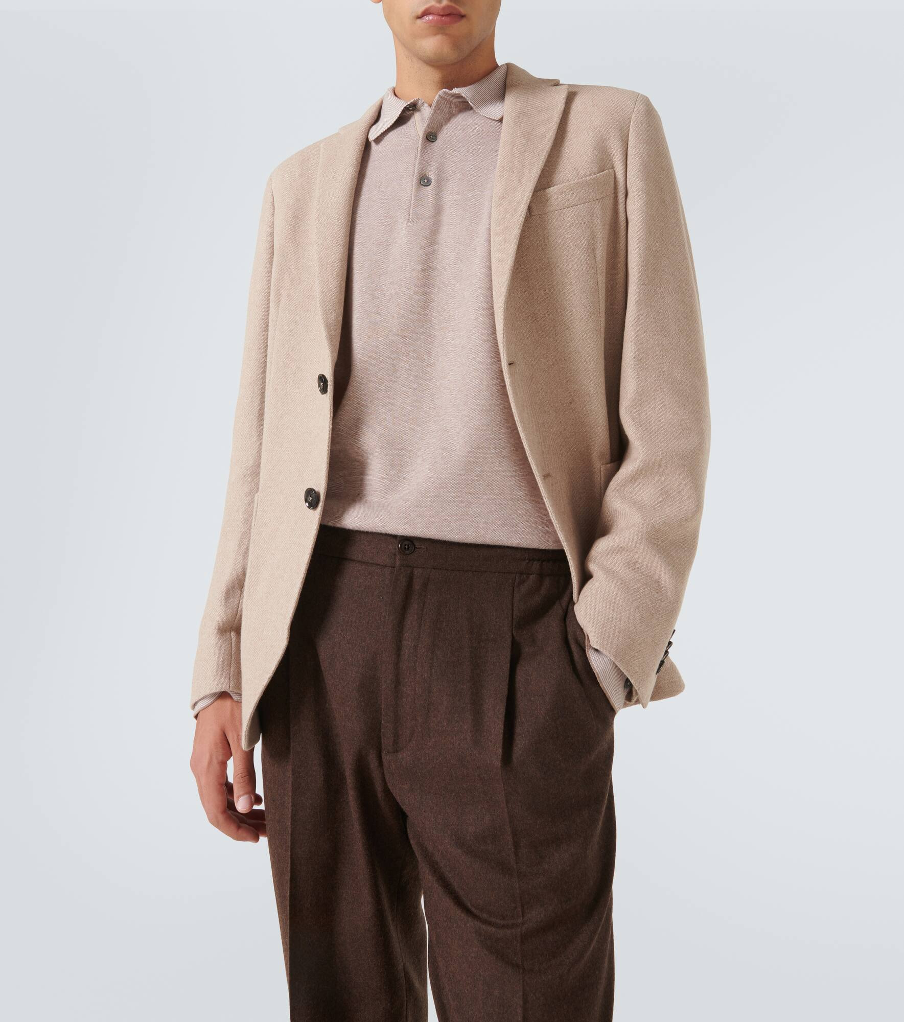 Cotton, wool and cashmere blazer - 5