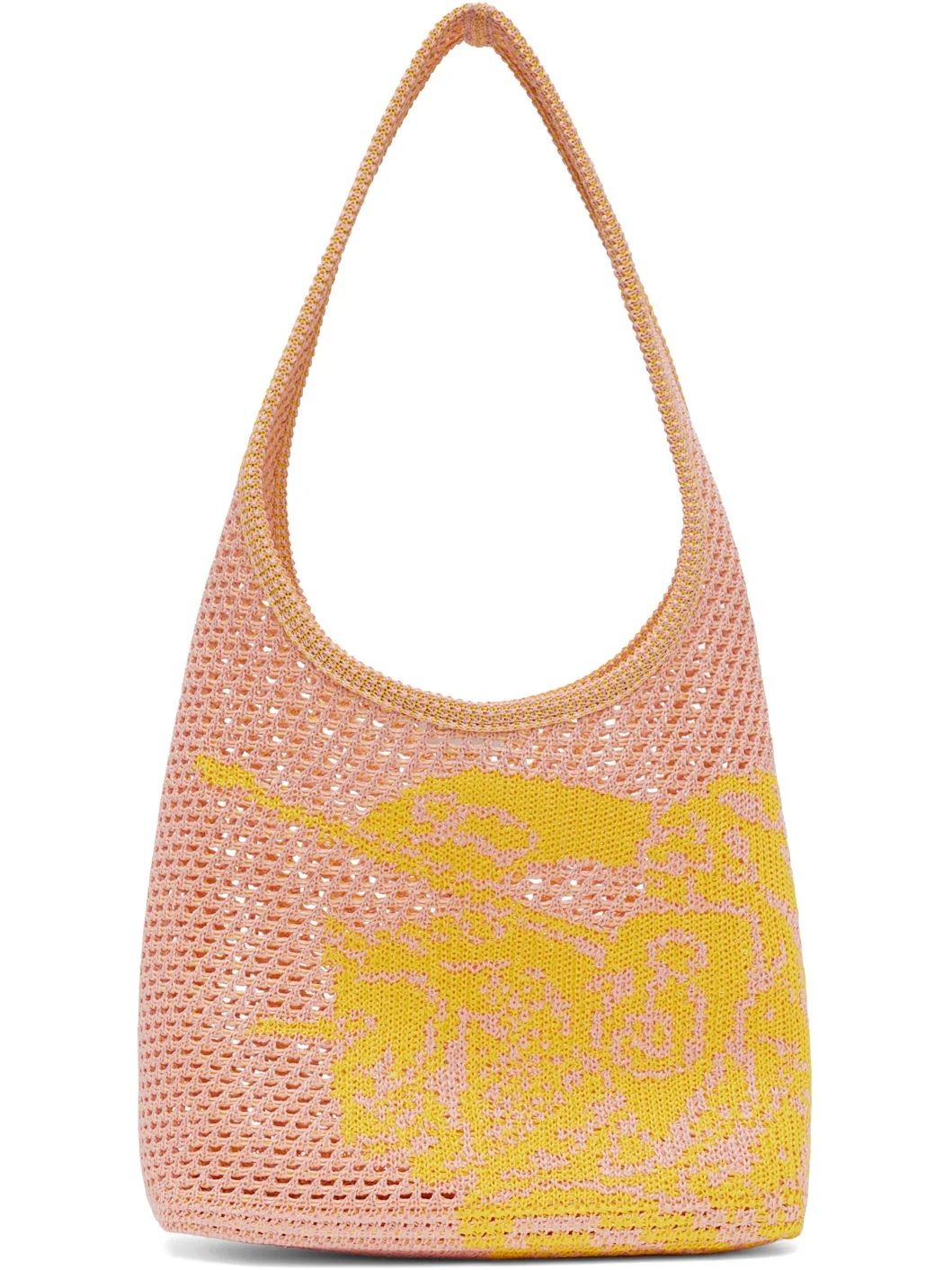 Pink & Yellow Small EKD Crochet Tote - 1