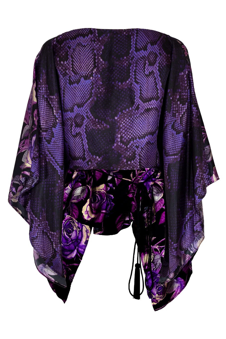 Poncho Blouse with Belt - 4