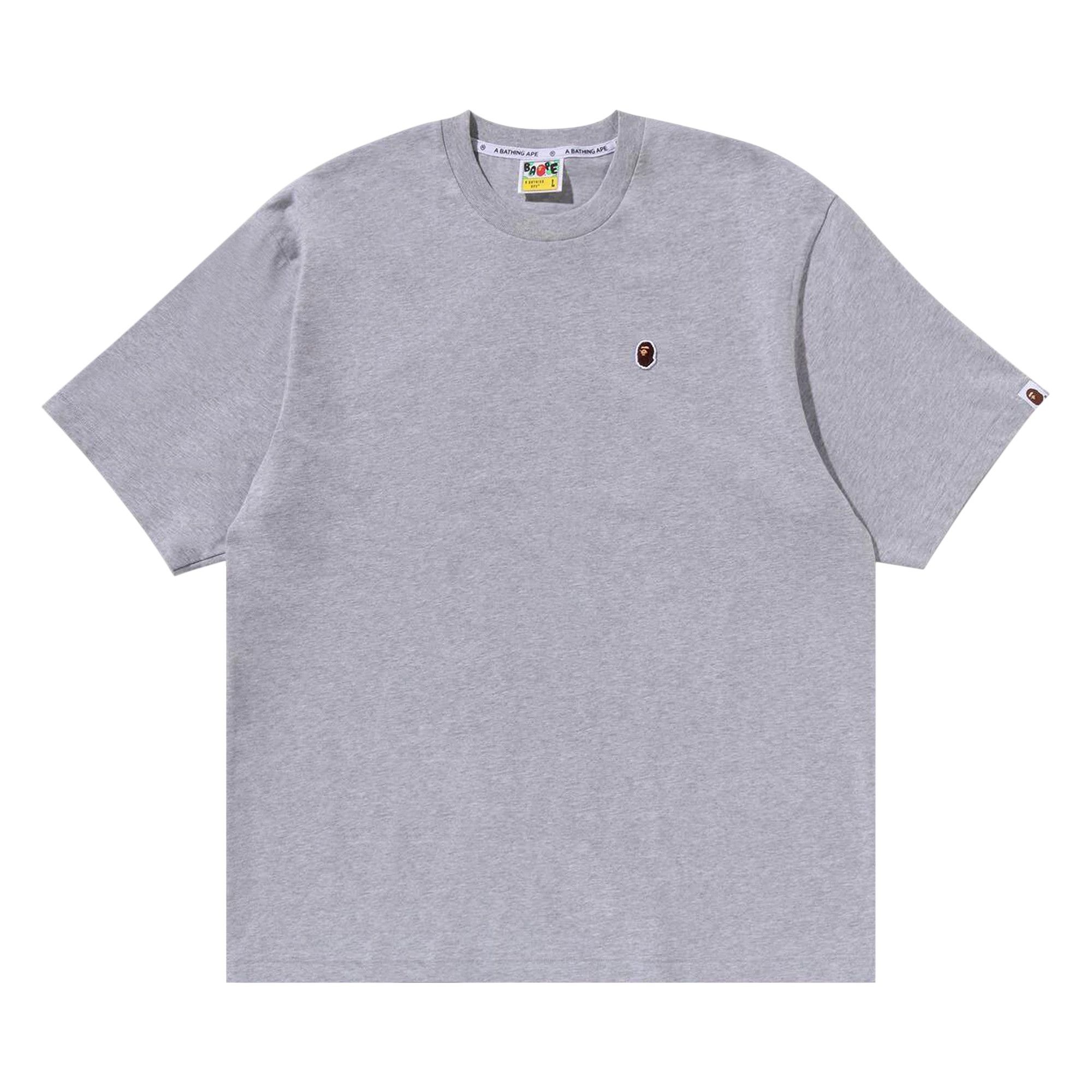 BAPE Ape Head One Point Relaxed Fit Tee 'Grey' - 1