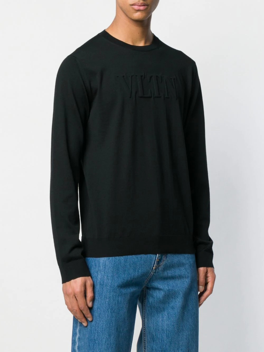 VLTN logo embossed sweatshirt - 3