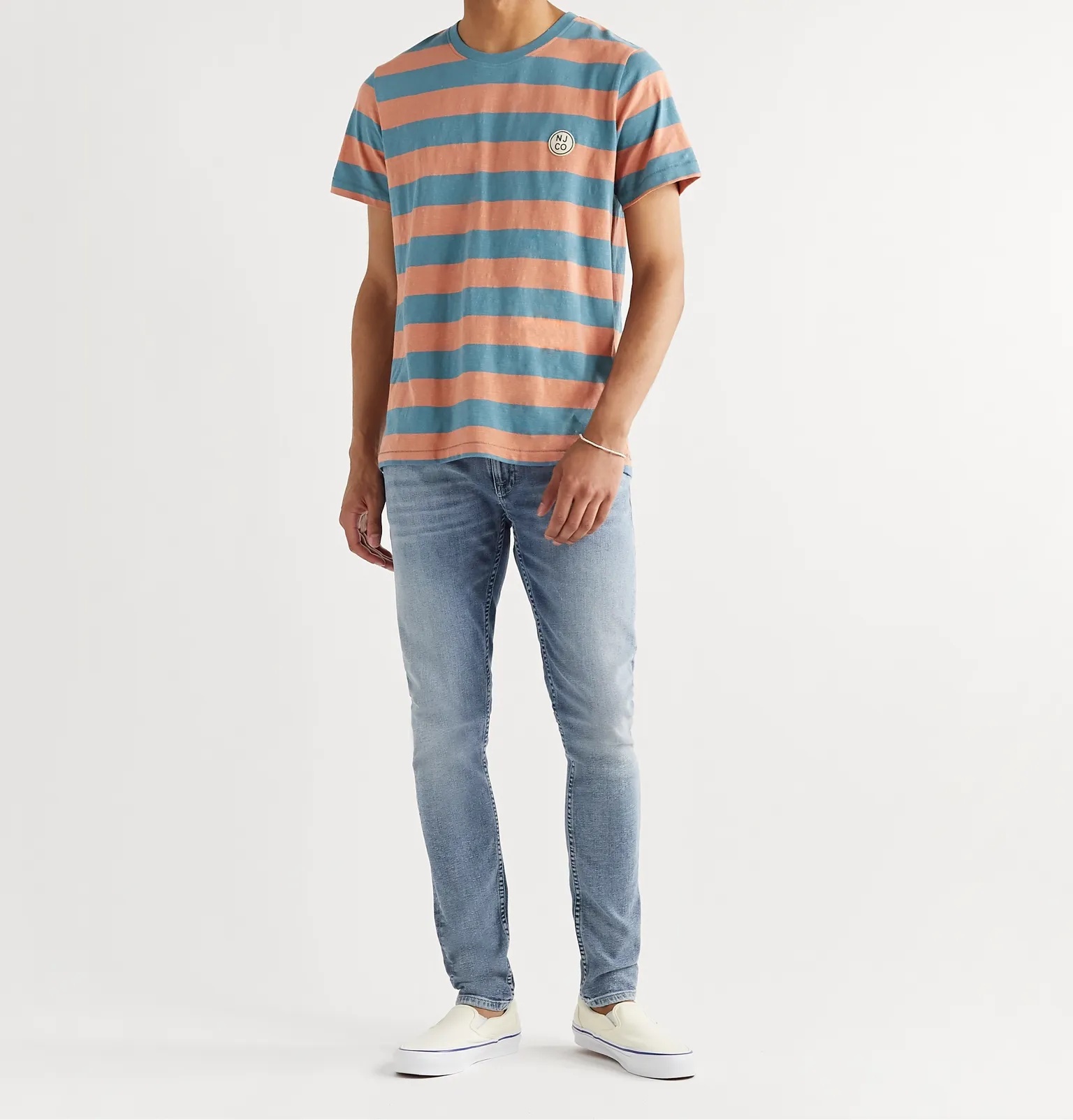 Roy Logo-Appliquéd Striped Slub Cotton-Jersey T-Shirt - 2