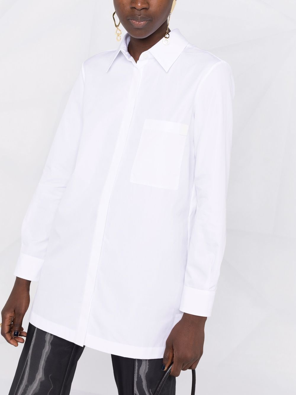 longline cotton shirt - 5