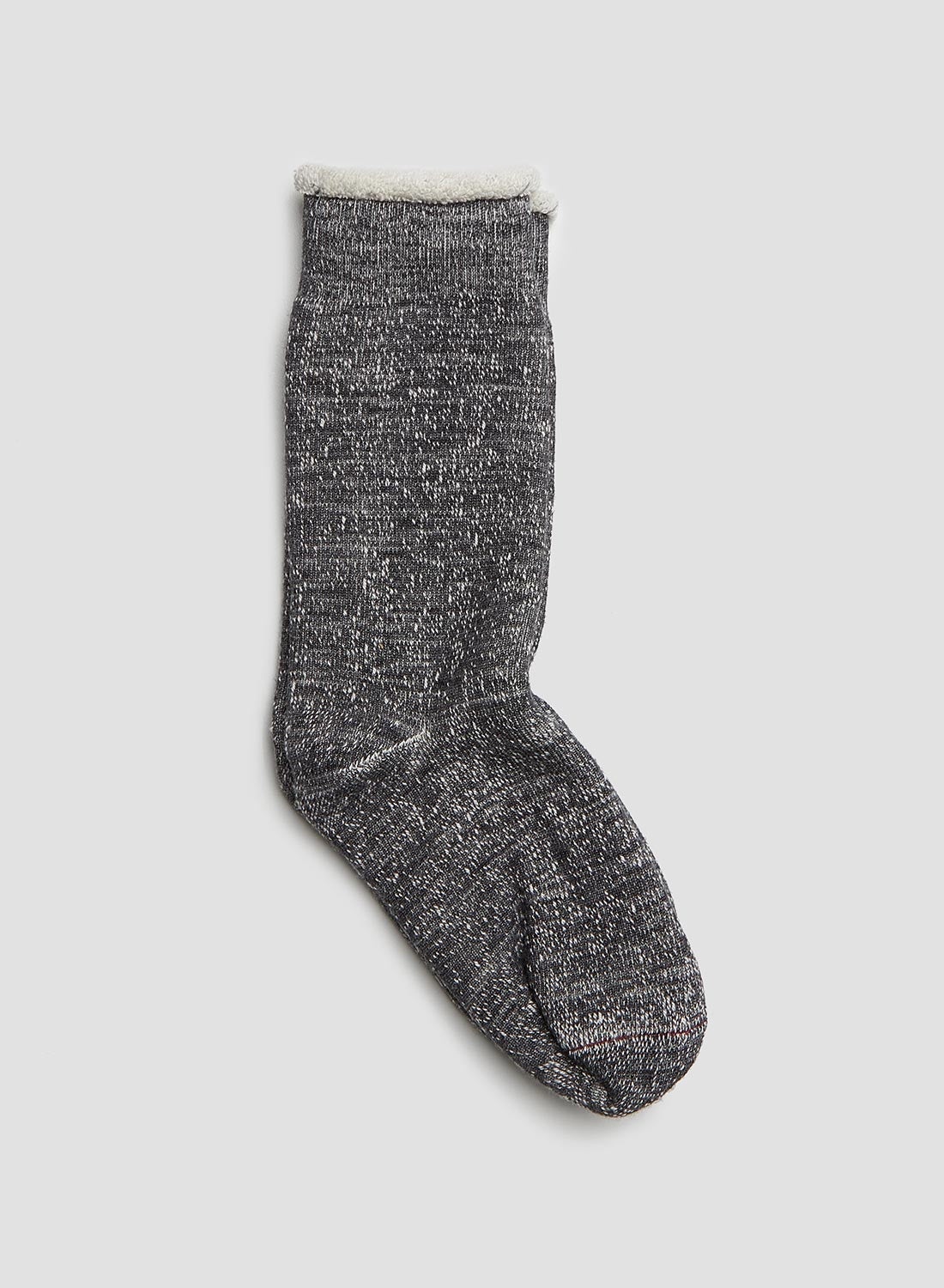 Rototo Double Face Crew Sock in Charcoal - 3