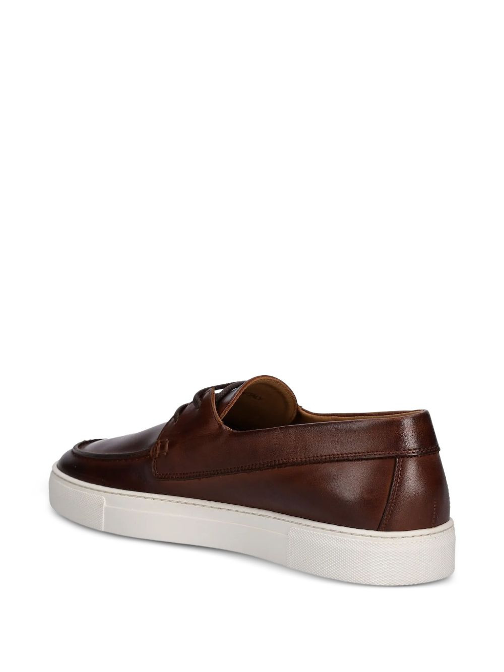lace-up leather boat shoes - 2