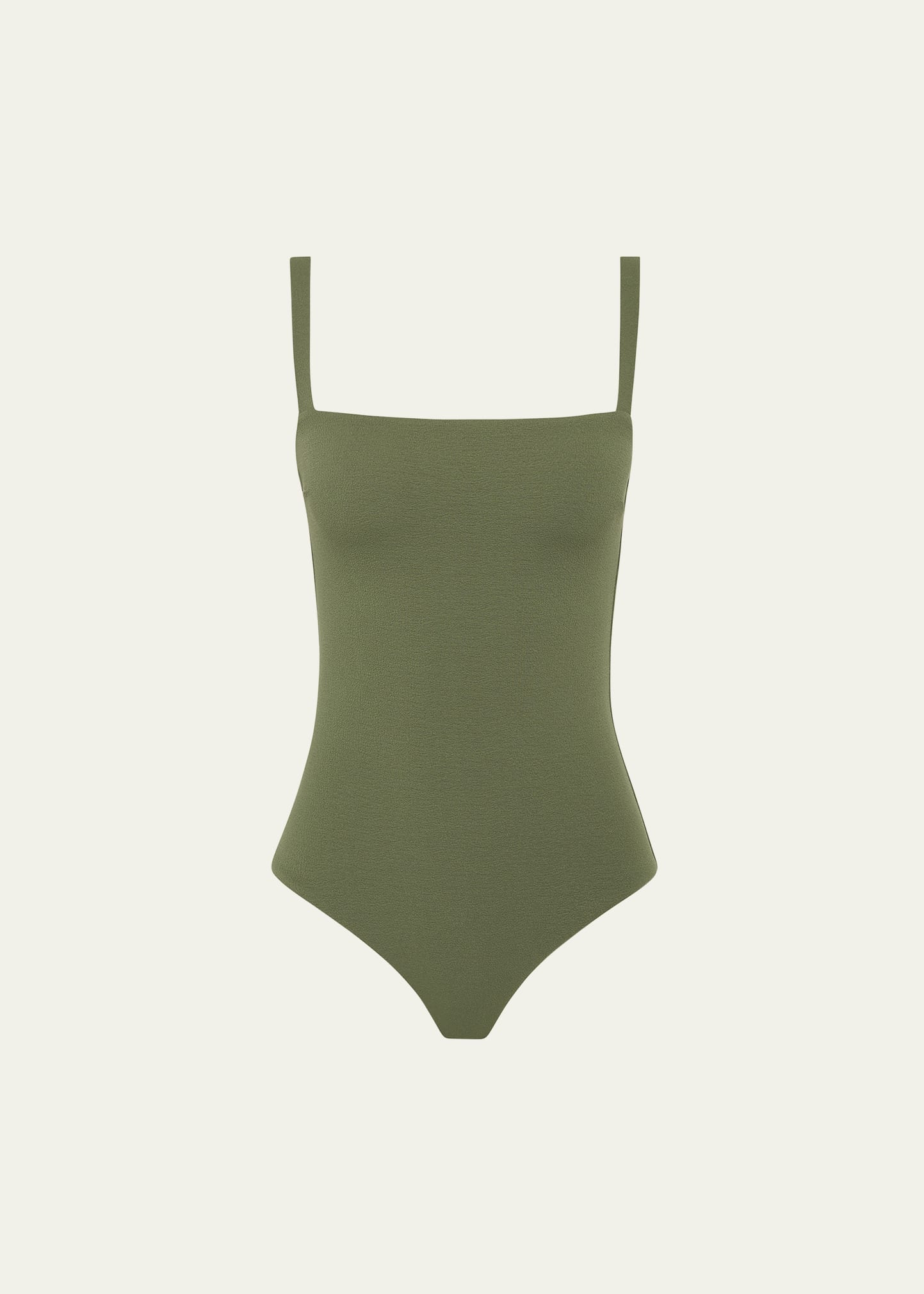 Square-Neck Maillot One-Piece Swimsuit - 1