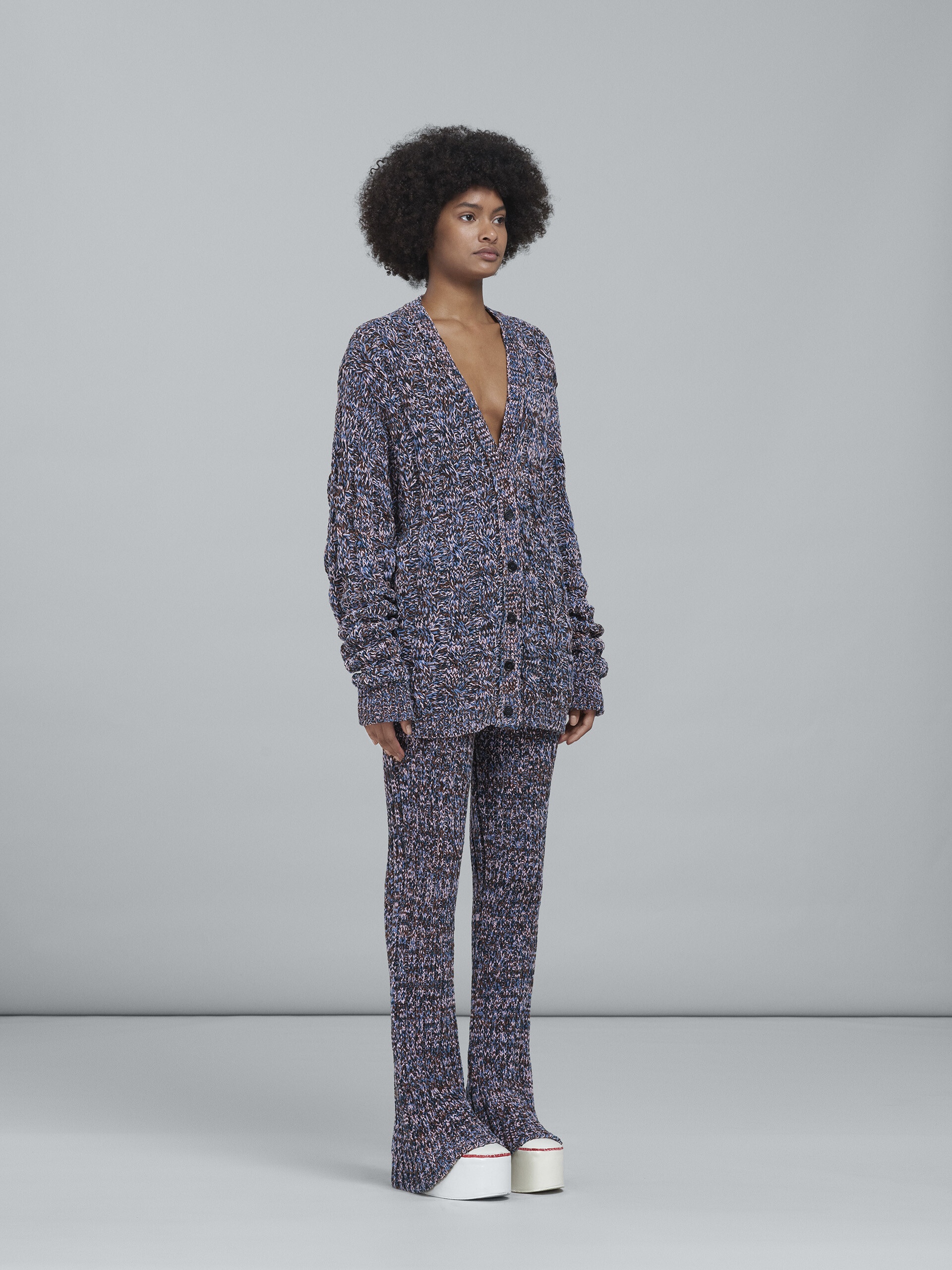CHENILLE VISCOSE AND COTTON PANTS - 5