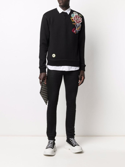 DSQUARED2 logo patchwork jumper outlook