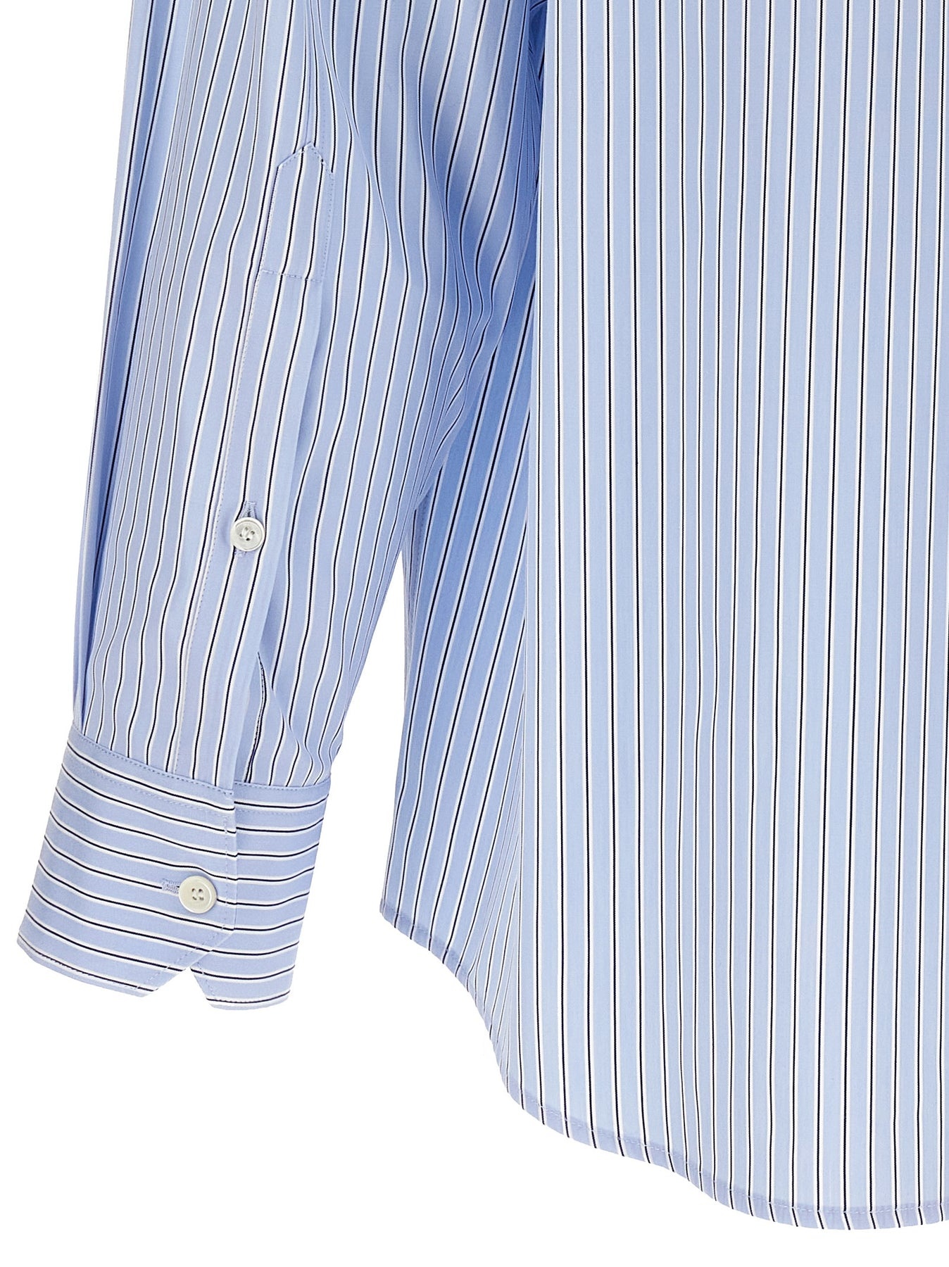 Valentino Striped Shirt Shirt, Blouse Light Blue - 4