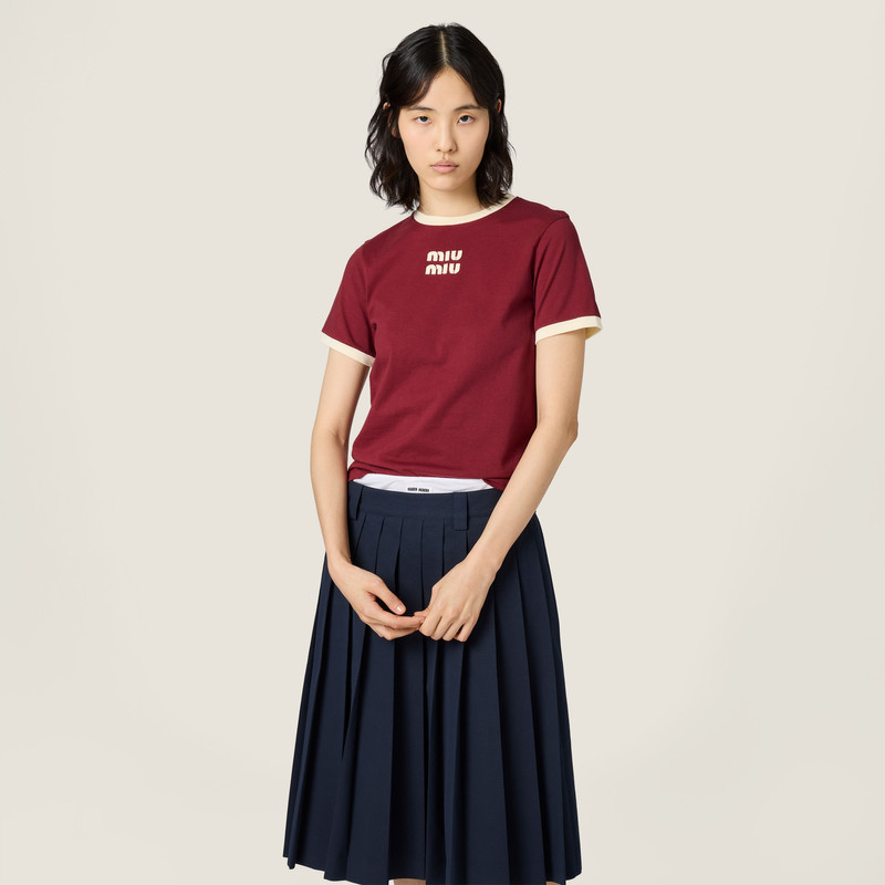 Miu Miu Cotton jersey T-shirt outlook