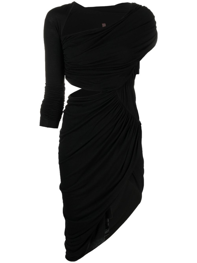 draped-design cut-out detail dress 1