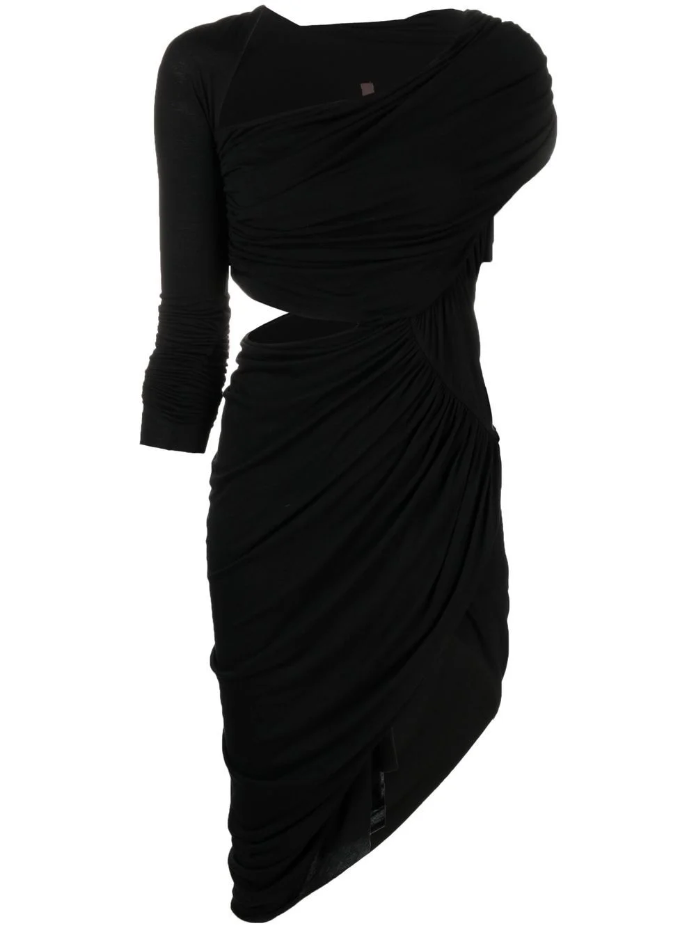 draped-design cut-out detail dress - 1