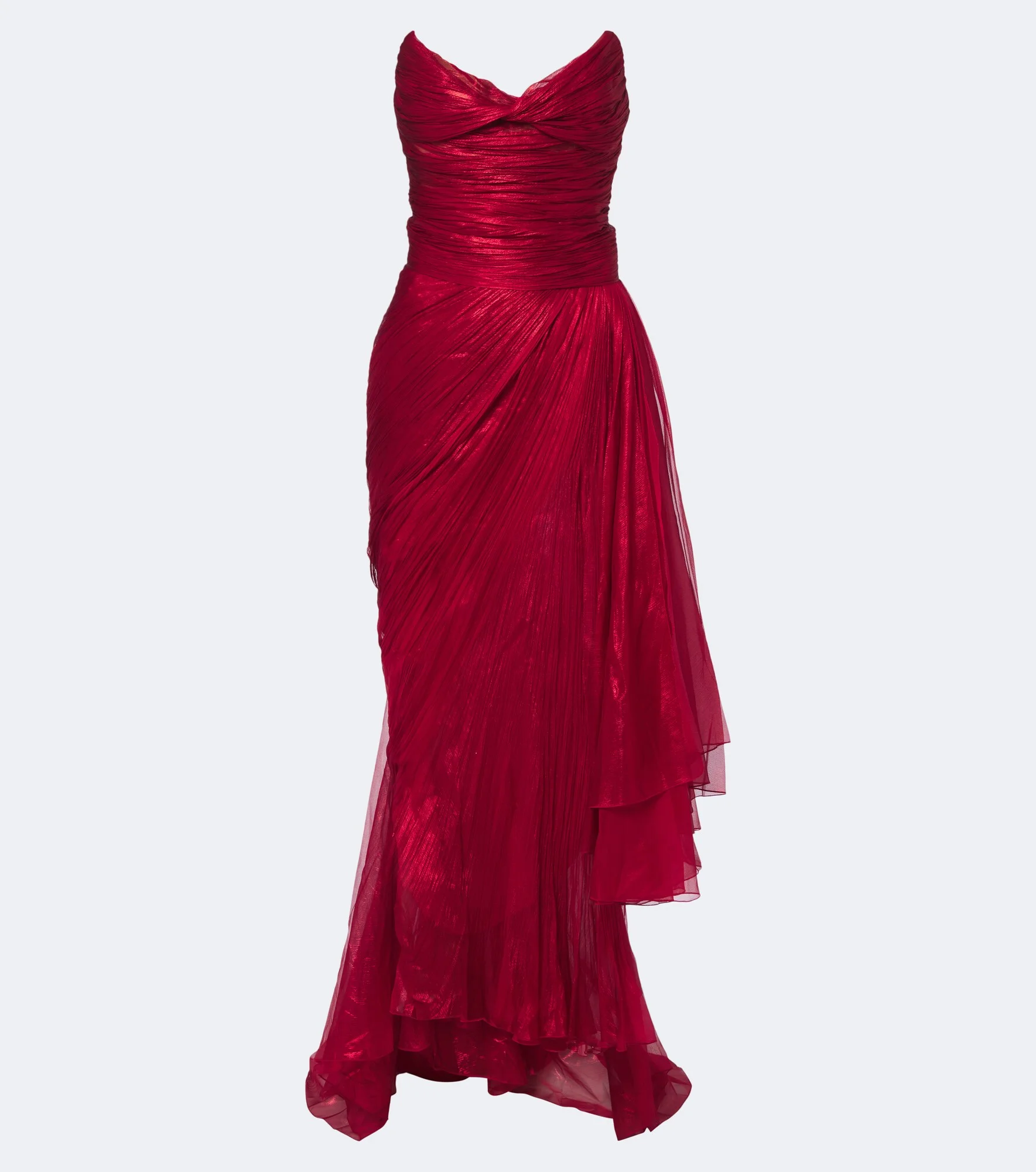 Heidi pleated silk bustier gown - 1