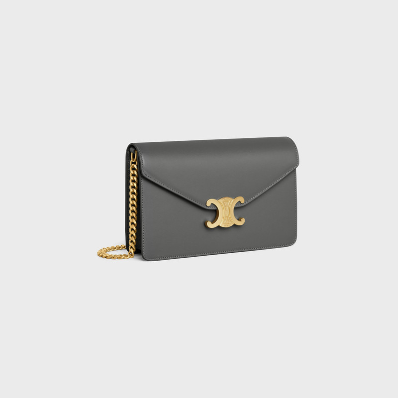 CELINE WALLET ON CHAIN MARGO in Shiny calfskin outlook