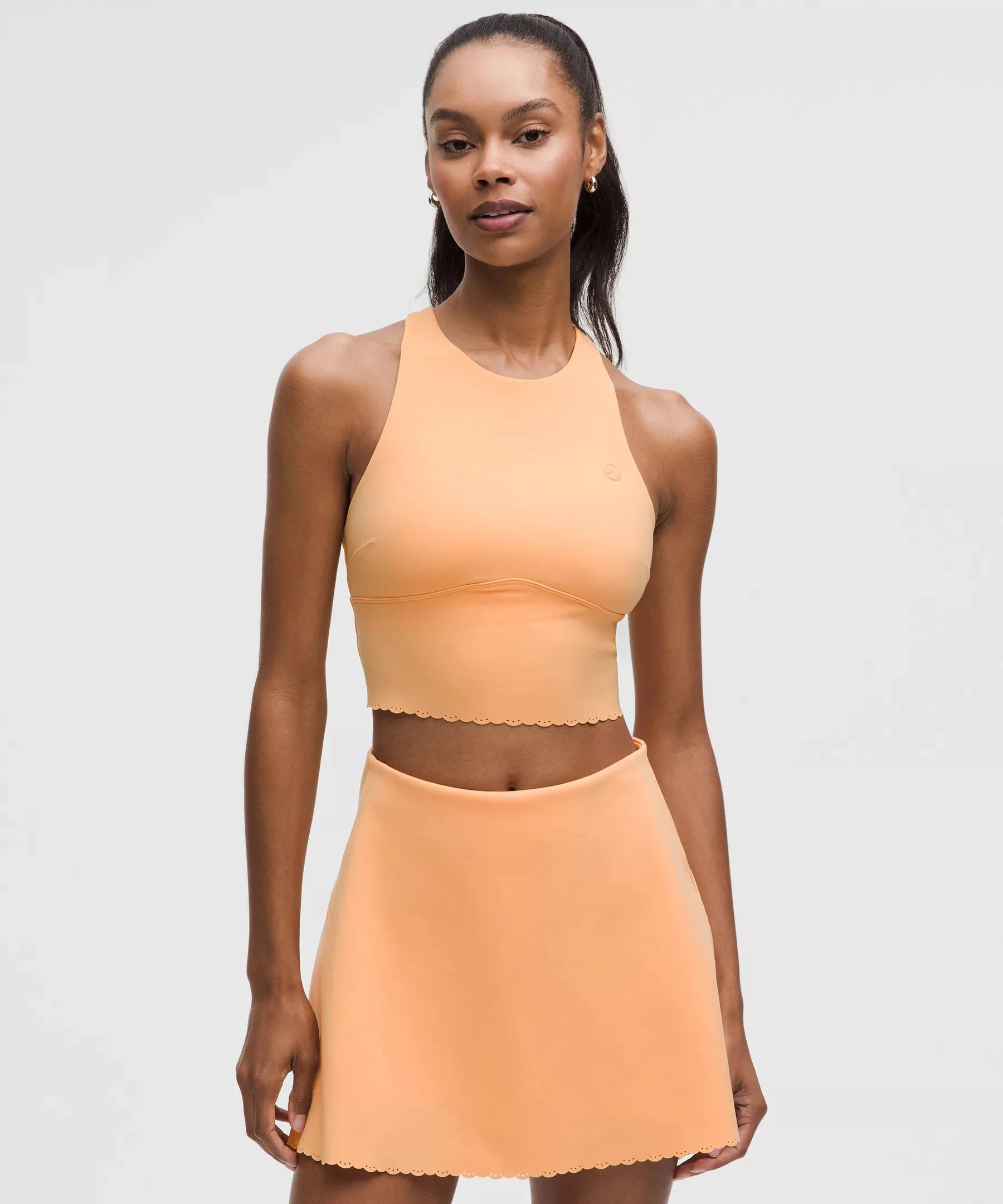 Scallop-Hem High-Neck Tennis Tank Top *Medium Support, B/C Cup - 1