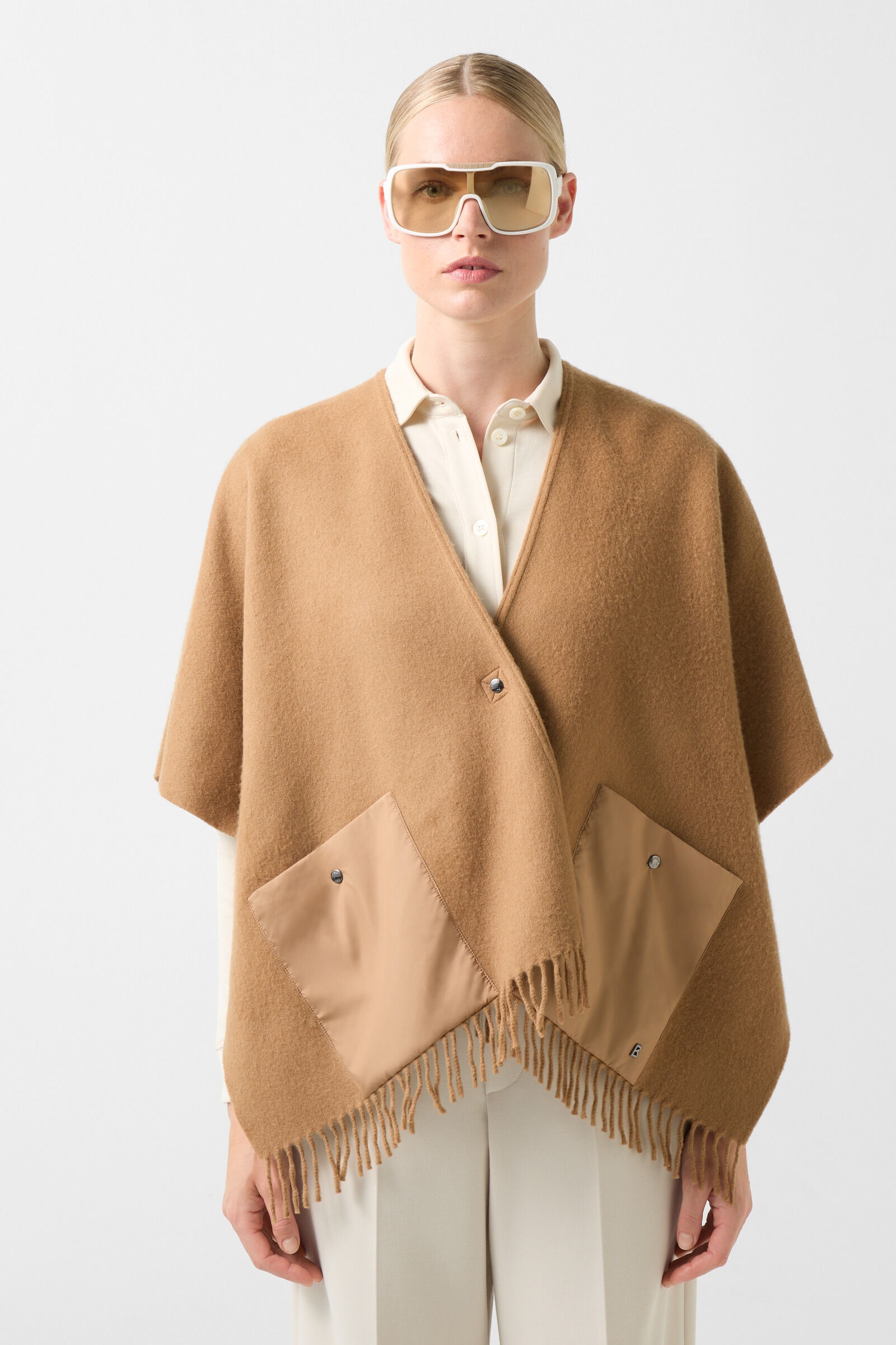 Nancie poncho in Camel - 2