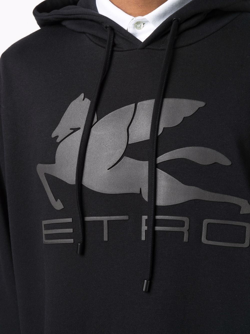 logo-print drawstring hoodie - 5