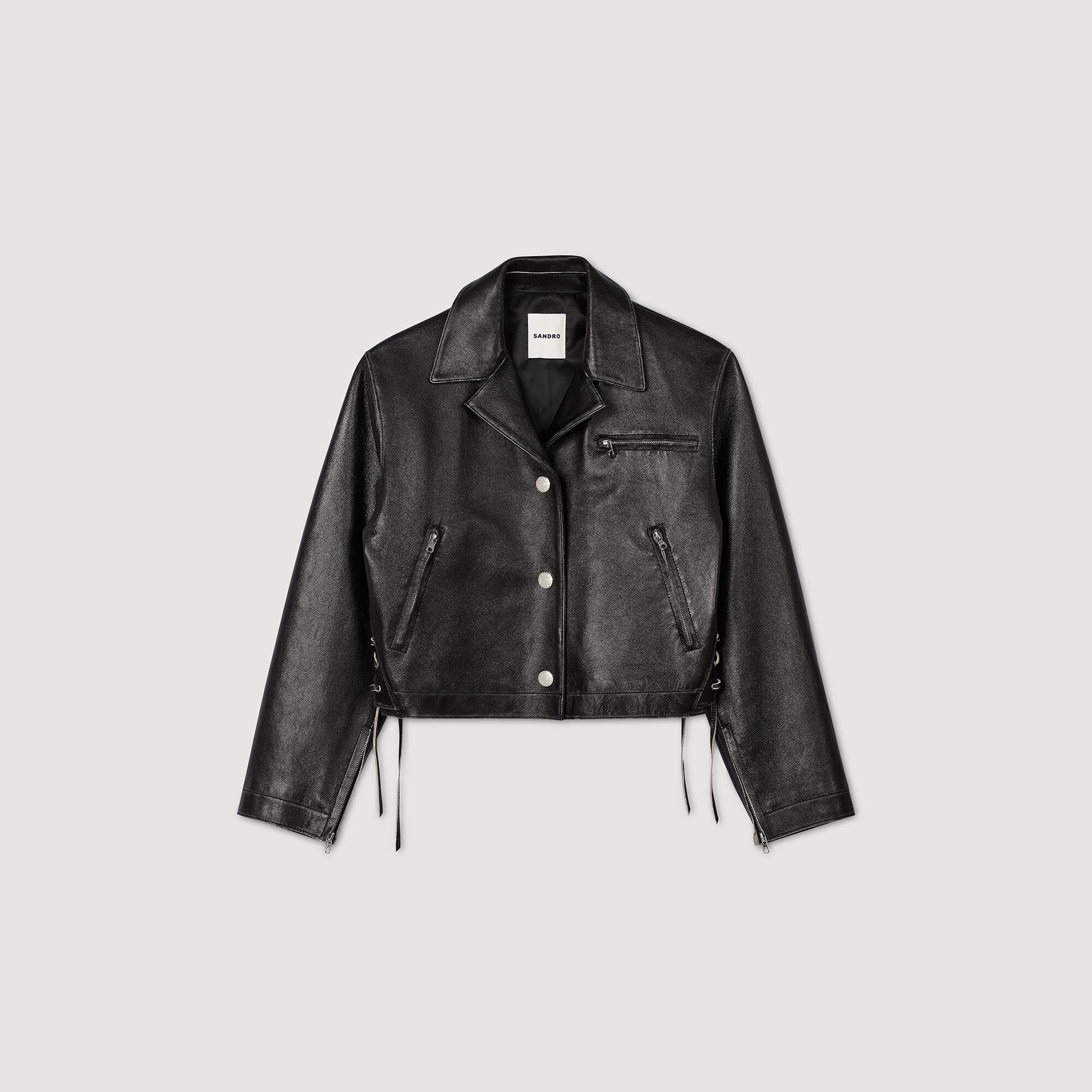 DISTRESSED LEATHER JACKET - 1